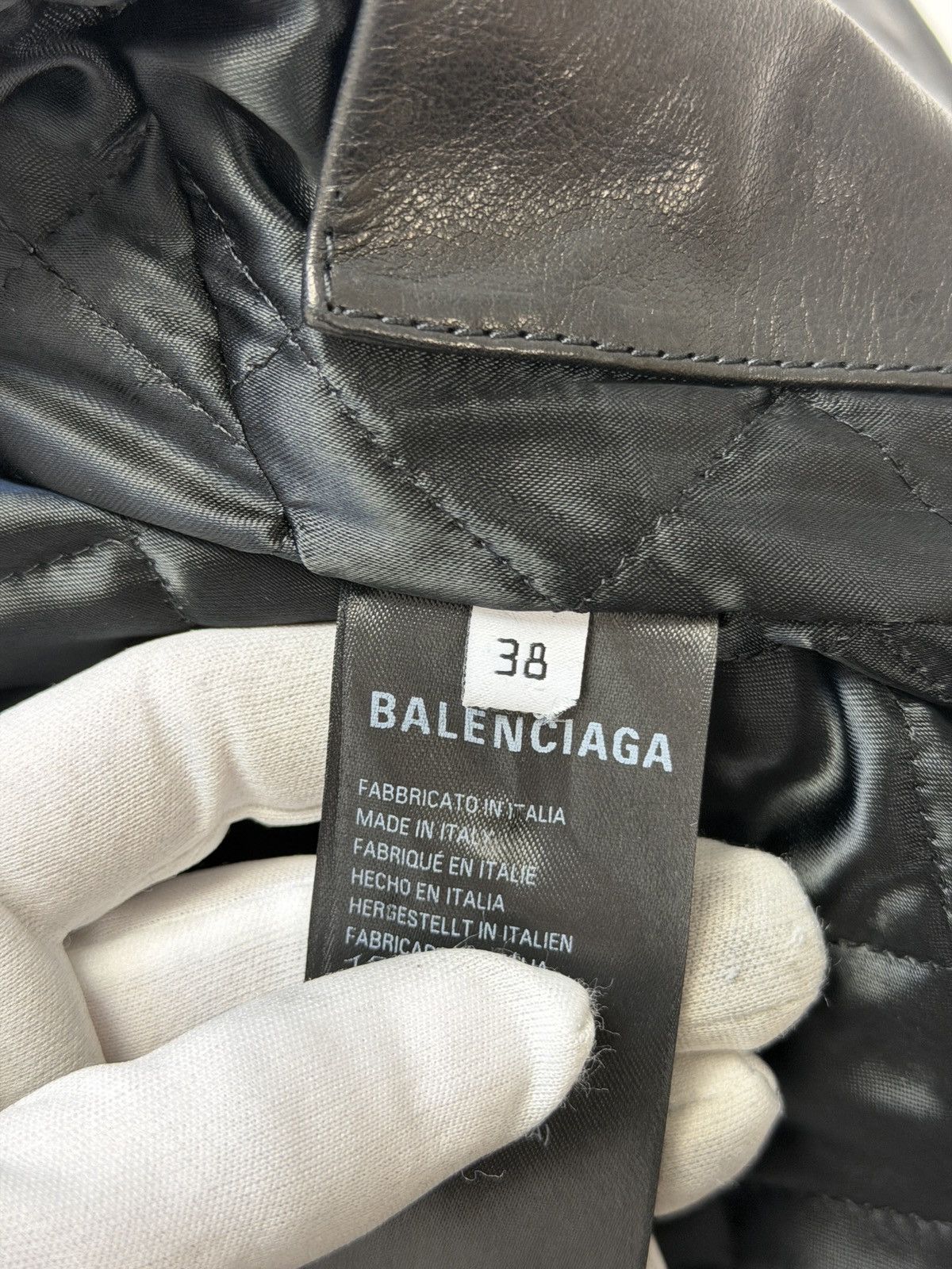 Balenciaga Balenciaga Racer Jacket Black Leather Size S / US 4 / IT 40 - 9 Thumbnail