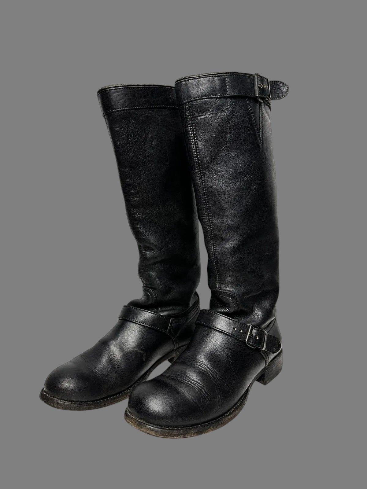 A.S.98 MoMA Black Leather Boots Minimalist Classic Vintage Style Size US 7 / IT 37 - 1 Thumbnail