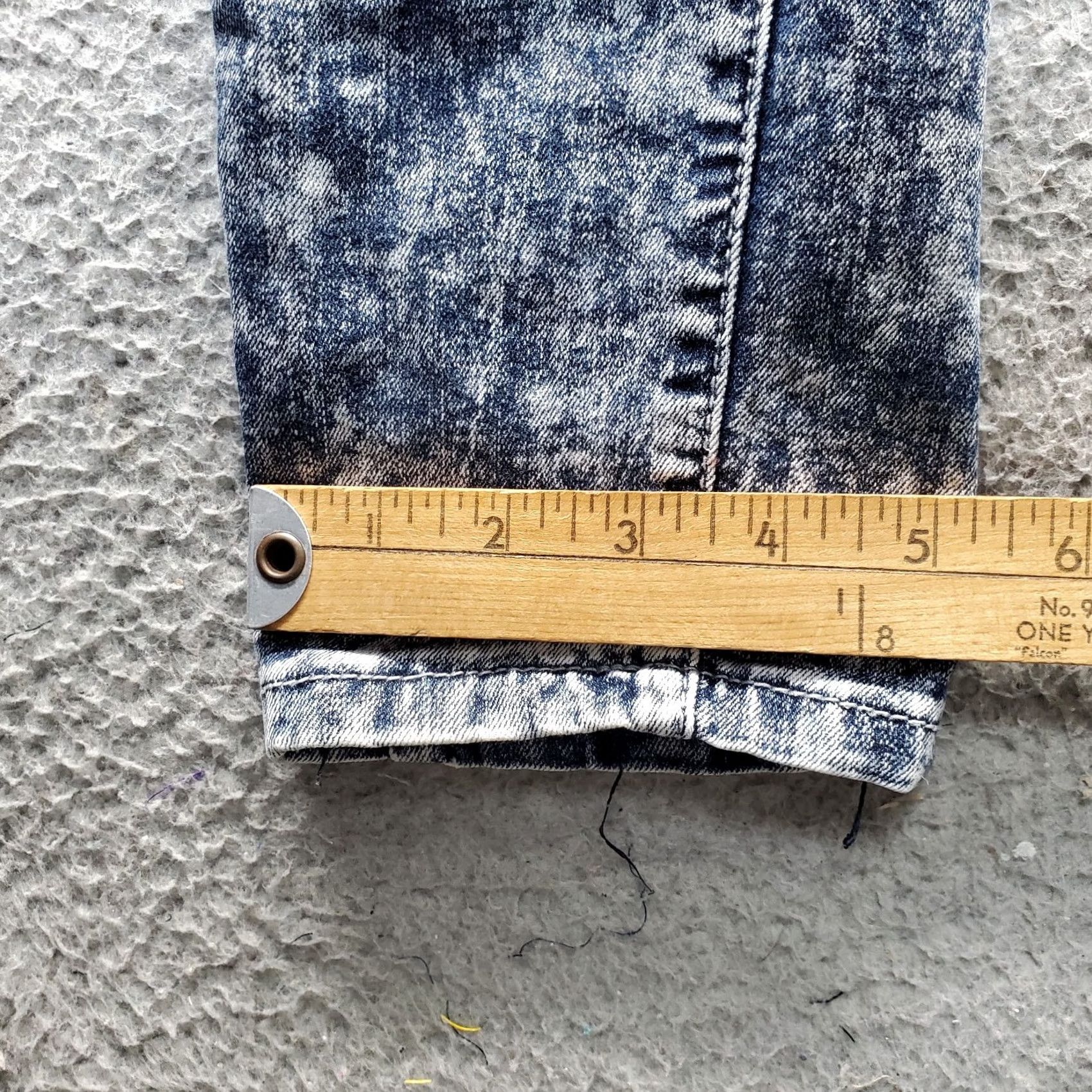 Denime IRIS Jeans Women Size 07 Multicolor Denim Acid Wash Skinny Fit Low Waist 3 Button Fly Womens Size 07 Jeans Size 28" / US 6 / IT 42 - 4 Thumbnail
