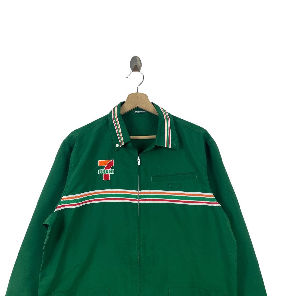 Vintage Vintage 7-ELEVEN Employee Work Jacket Zip Up Uniform Size US L / EU 52-54 / 3 - 2 Thumbnail