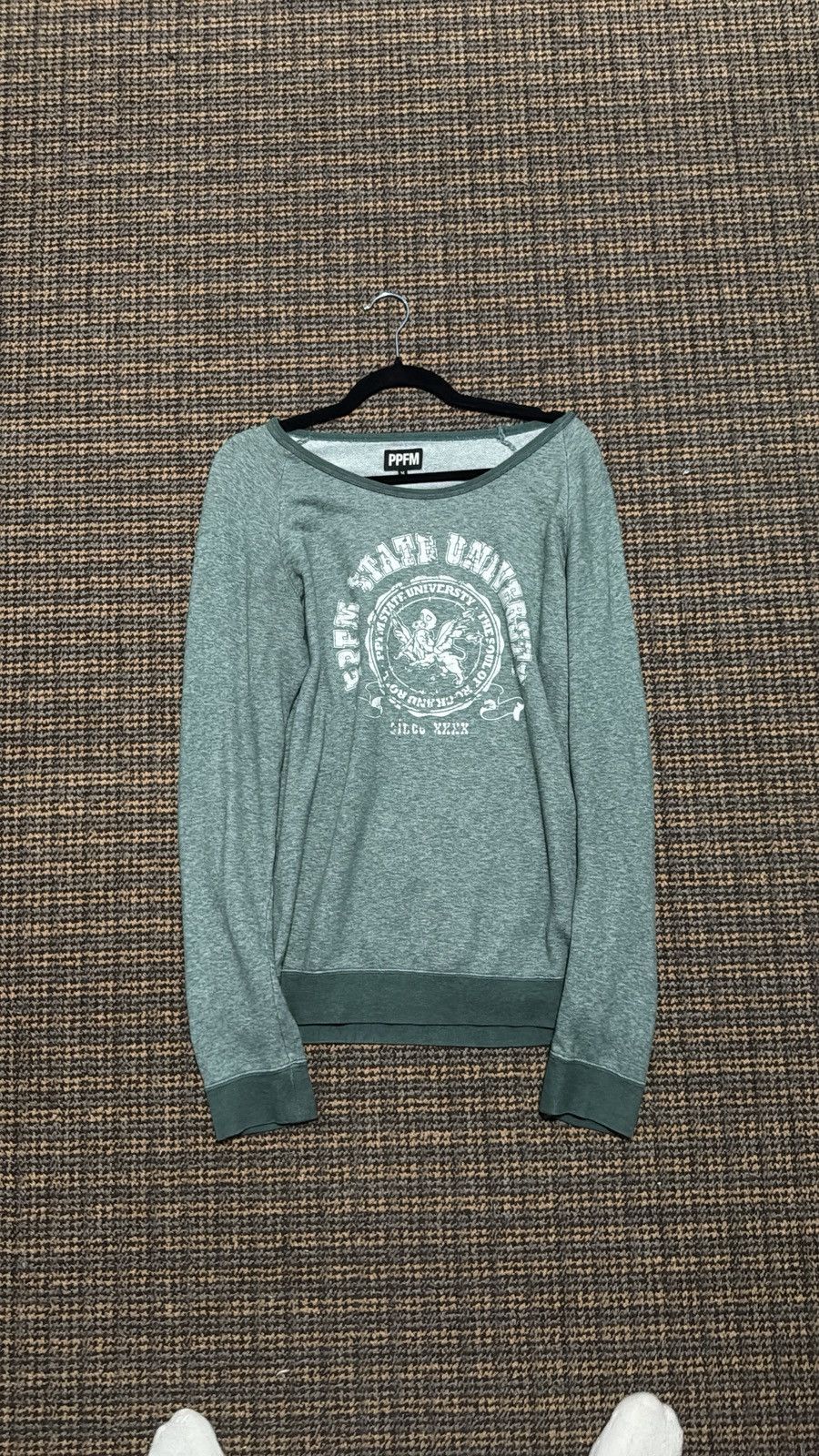 PPFM university wide-neck crewneck
