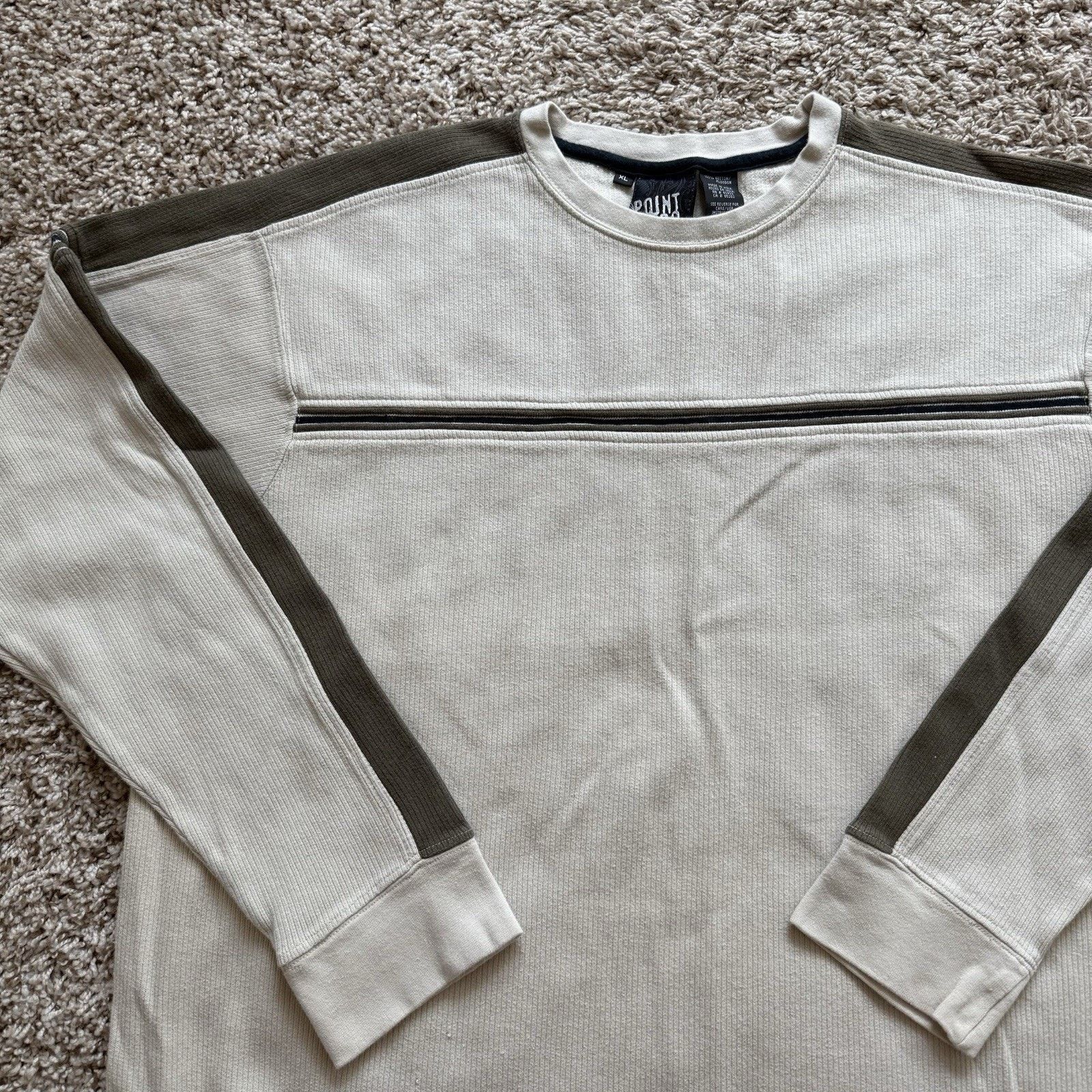 Point Zero × Vintage Vintage Point Zero LS Shirt Beige Ribbed Thermal Skater Y2k Size US XL / EU 56 / 4 - 2 Thumbnail