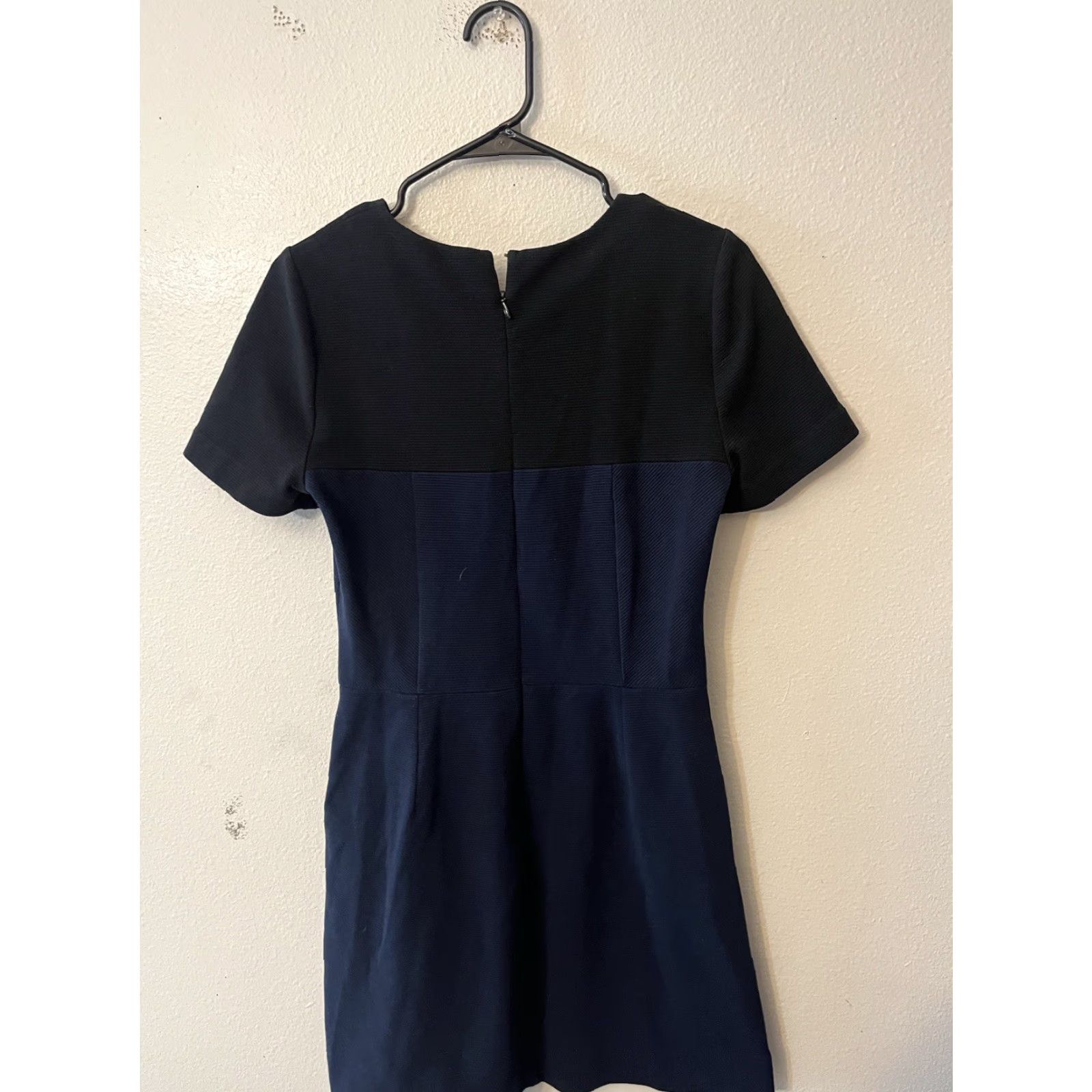 Madewell VINTAGE Madewell Blue Black Ponte Gallerist A-Line Dress Women’s 6 Knee Length Size M / US 6-8 / IT 42-44 - 3 Thumbnail