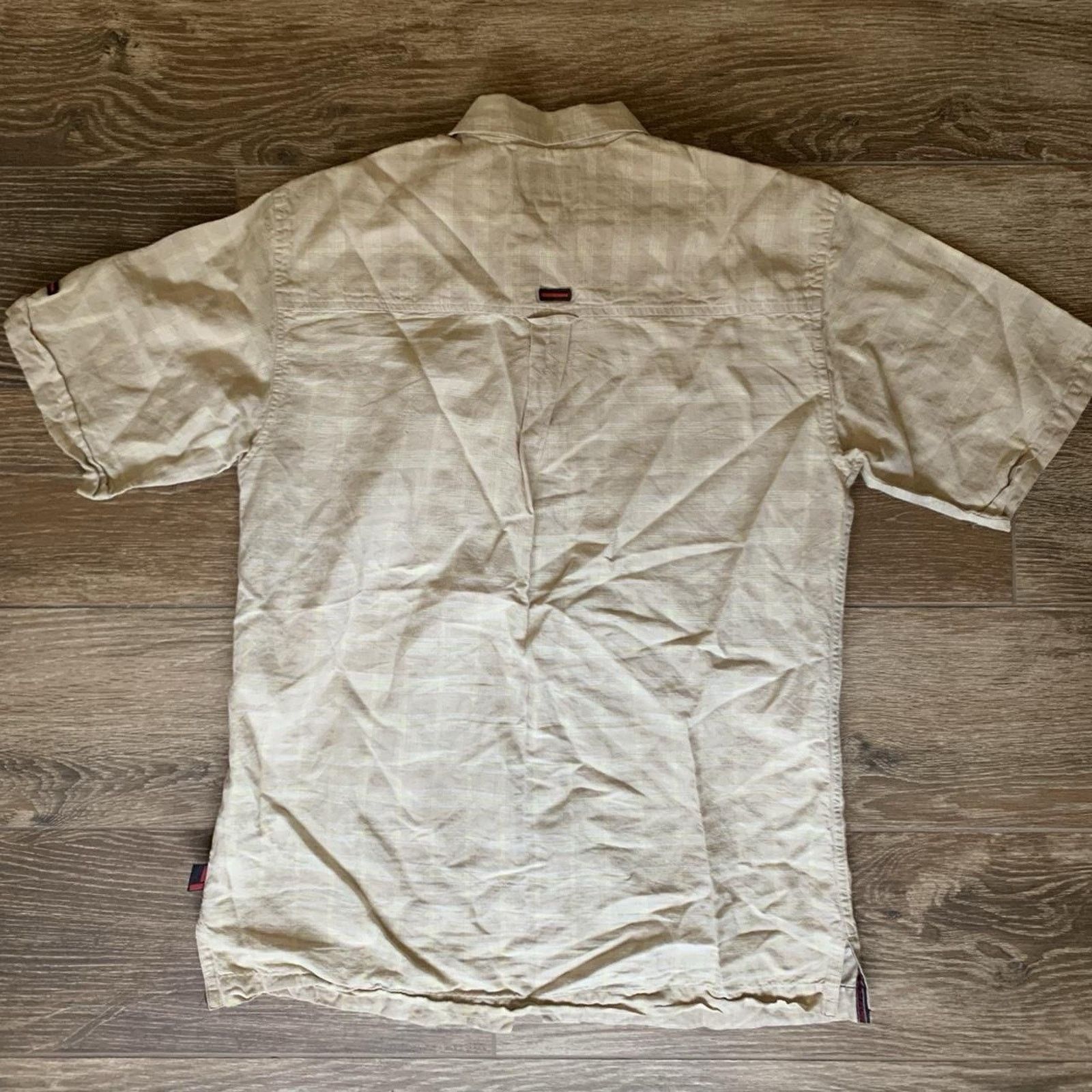 Fubu Vintage Y2K Fubu Beige Button Up Short Sleeve Size M Size US M / EU 48-50 / 2 - 3 Thumbnail