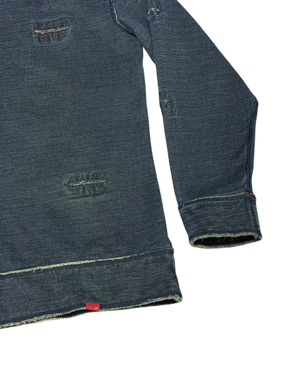 Japanese Brand Indigo Blue Eternal Denim Like Boro Sweater visvim 7🟩3 Size US M / EU 48-50 / 2 - 4 Thumbnail