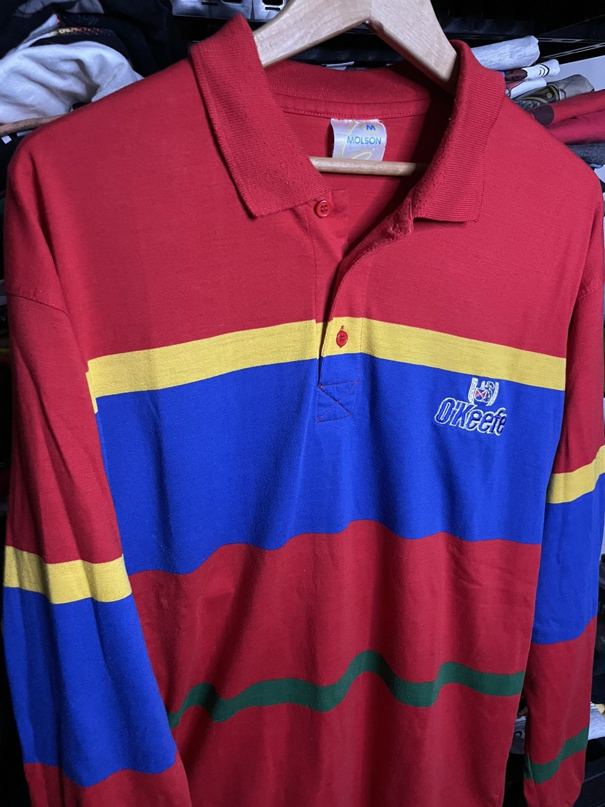 Vintage Vintage 90s Molson O'Keefe beer Long Sleeve collar Shirt. Size US M / EU 48-50 / 2 - 4 Thumbnail