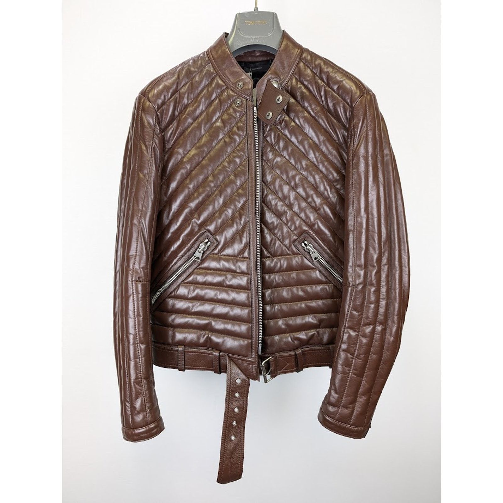 Tom Ford o1rshd1 Leather Jacket in Brown Size US M / EU 48-50 / 2 - 7 Thumbnail
