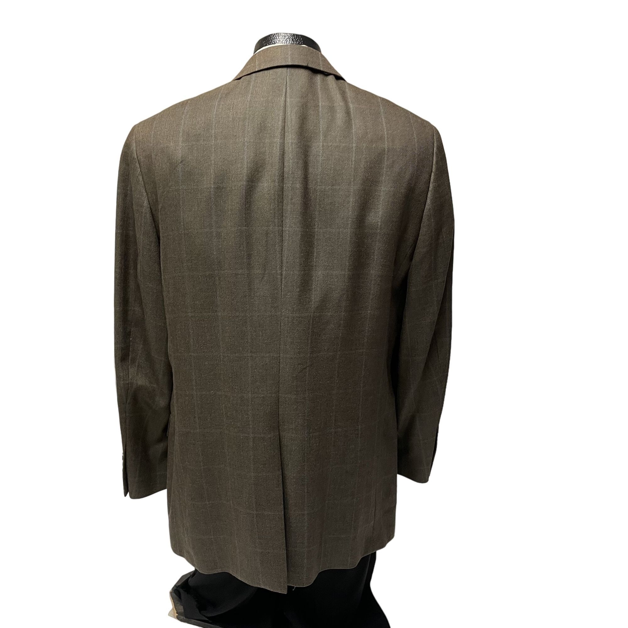 Jos A Bank Sport Coat Blue OVERCHECK Silk Camel Hair Jacket