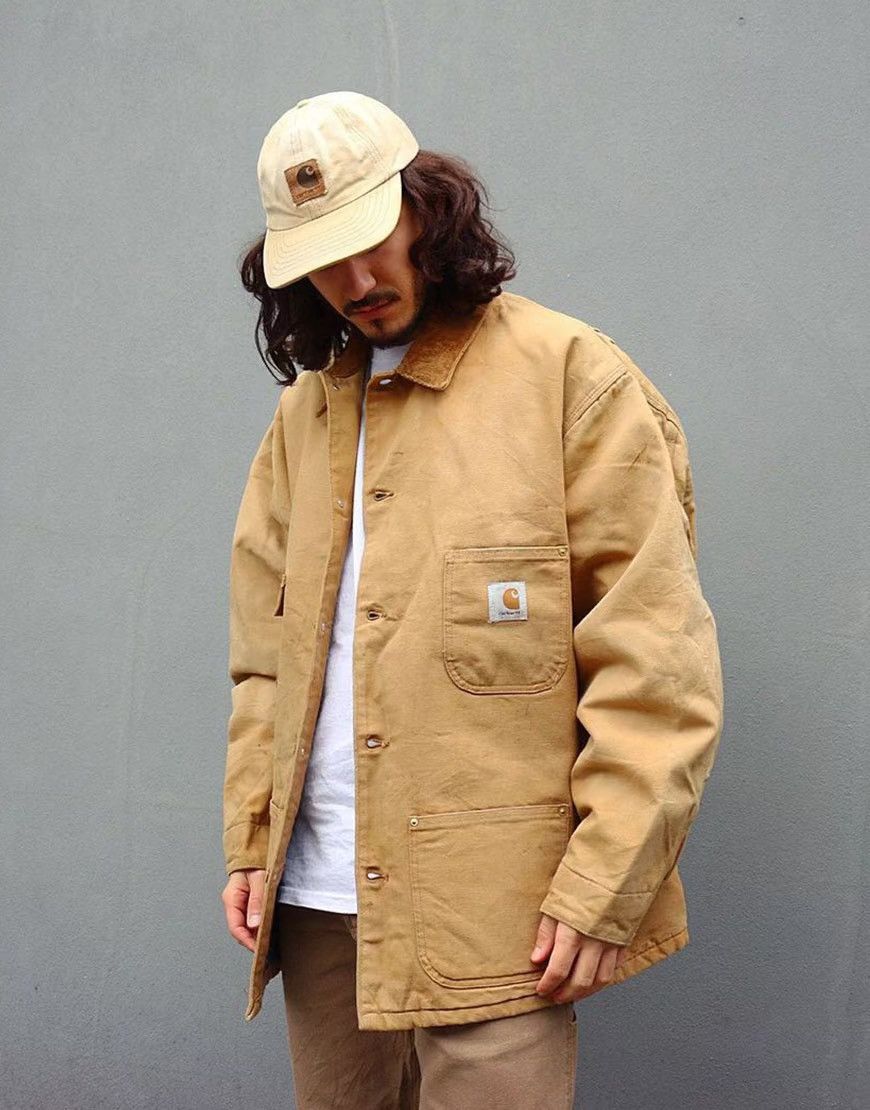 Carhartt 🔥Vintage 90's Carhartt Blanket-lined Michigan/Chore Jacket Size US L / EU 52-54 / 3 - 1 Thumbnail