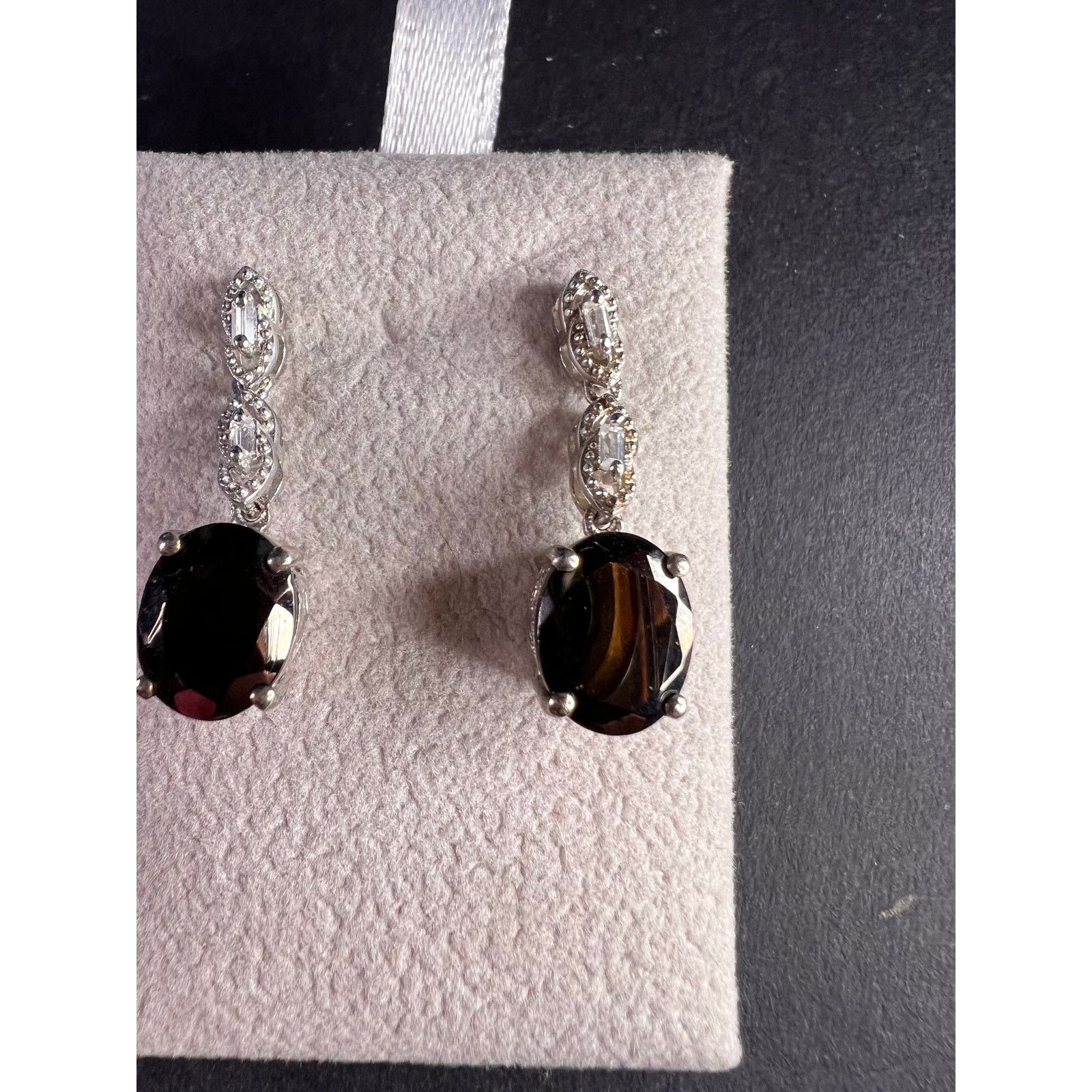 Other Elite Shungite gemstone sterling silver earrings Size ONE SIZE - 4 Thumbnail