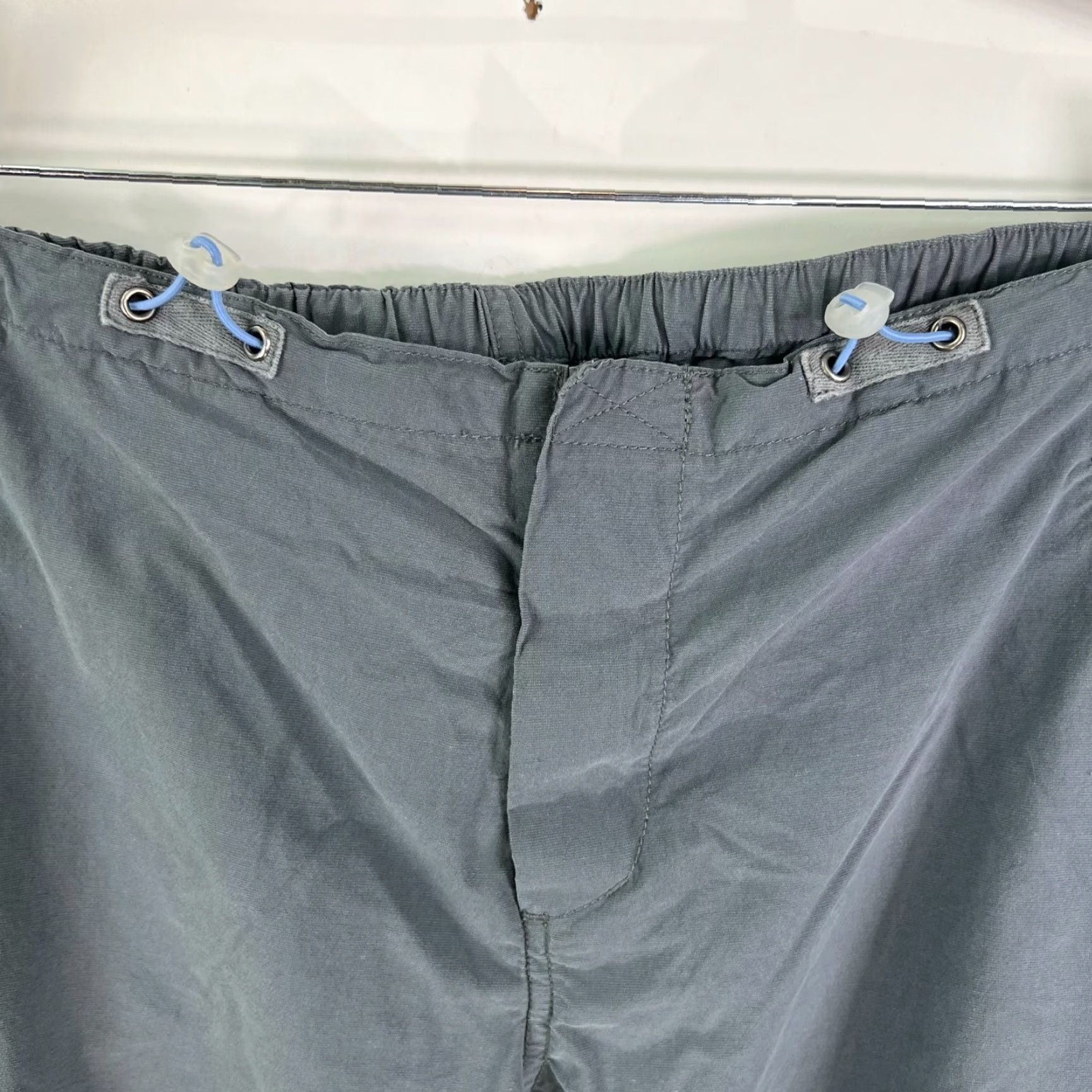 Express Express Cargo Convertible Pants Women's L Gray Nylon Cotton Lined Elastic Size 36" / US 14 / IT 50 - 4 Thumbnail