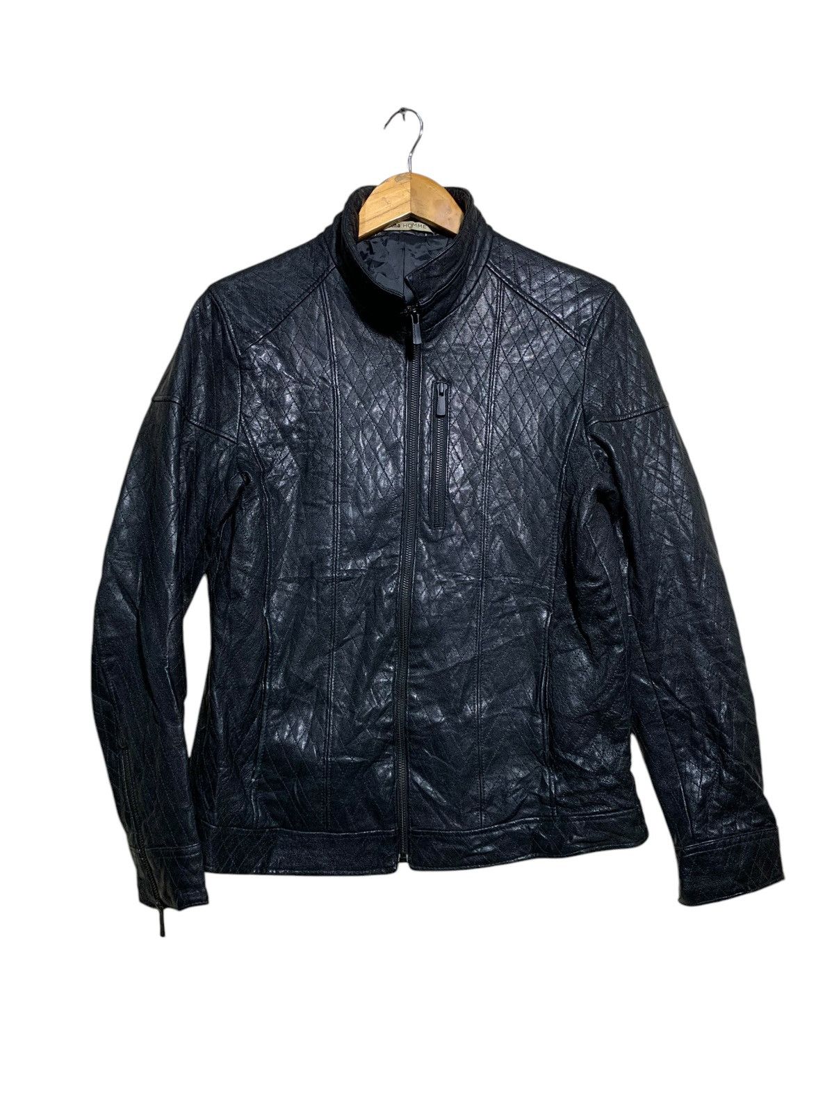 Renoma 🔥RENOMA HOMME BLACK LEATHER BIKERS JACKET Size US M / EU 48-50 / 2 - 1 Thumbnail