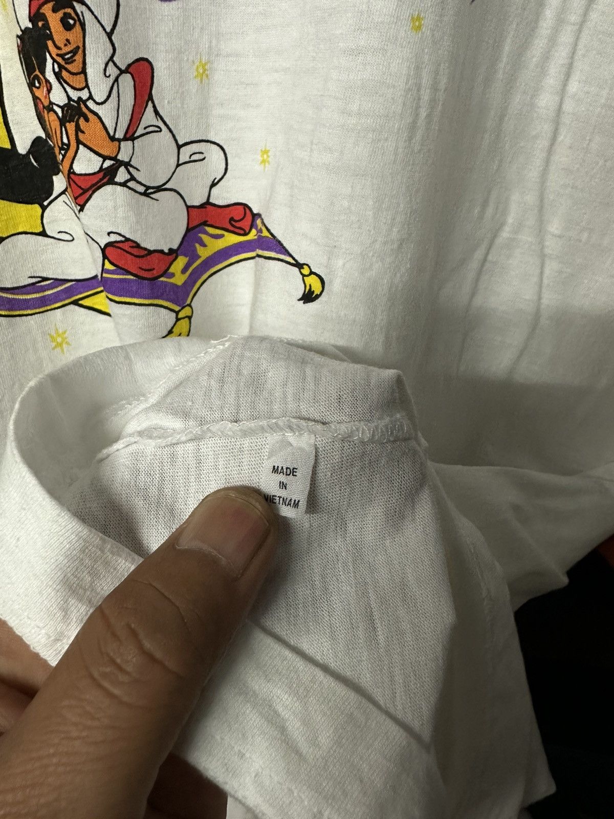 Cartoon Network × Vintage Vintage 90s The Walt Disney Aladdin Single Stitch Tee Size US M / EU 48-50 / 2 - 6 Thumbnail