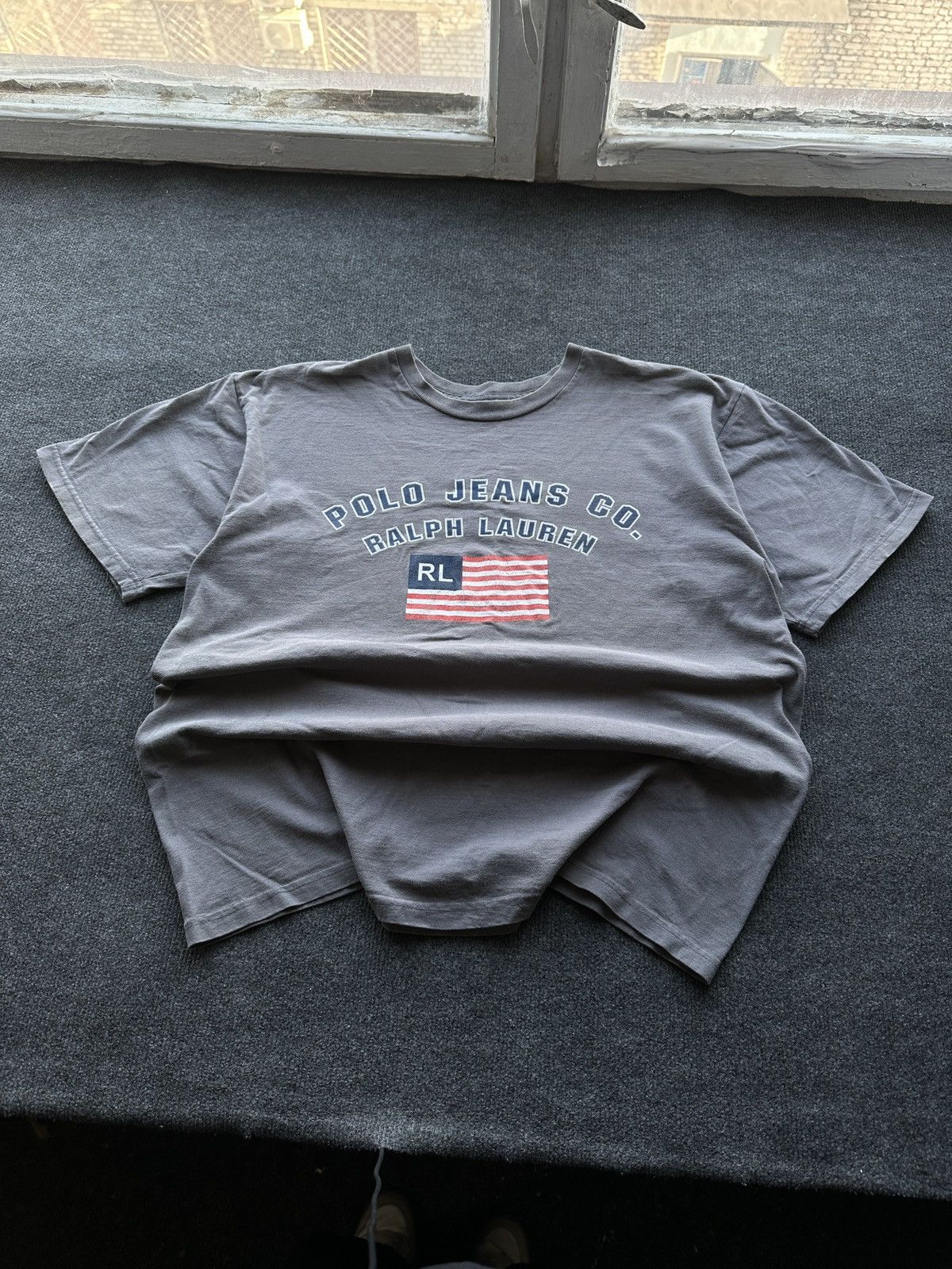 Polo Ralph Lauren FLAG 🚨 RALPH LAUREN POLO JEANS COMPANY BIG FLAG LOGO MEN Size US XXL / EU 58 / 5 - 1 Thumbnail