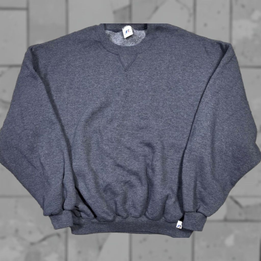 Russell Athletic VINTAGE Russell Athletic Sweatshirt Crew Neck Long Sleeve Mens 2XL Blue Heather crewneck 90s Logo Size US XXL / EU 58 / 5 - 1 Thumbnail