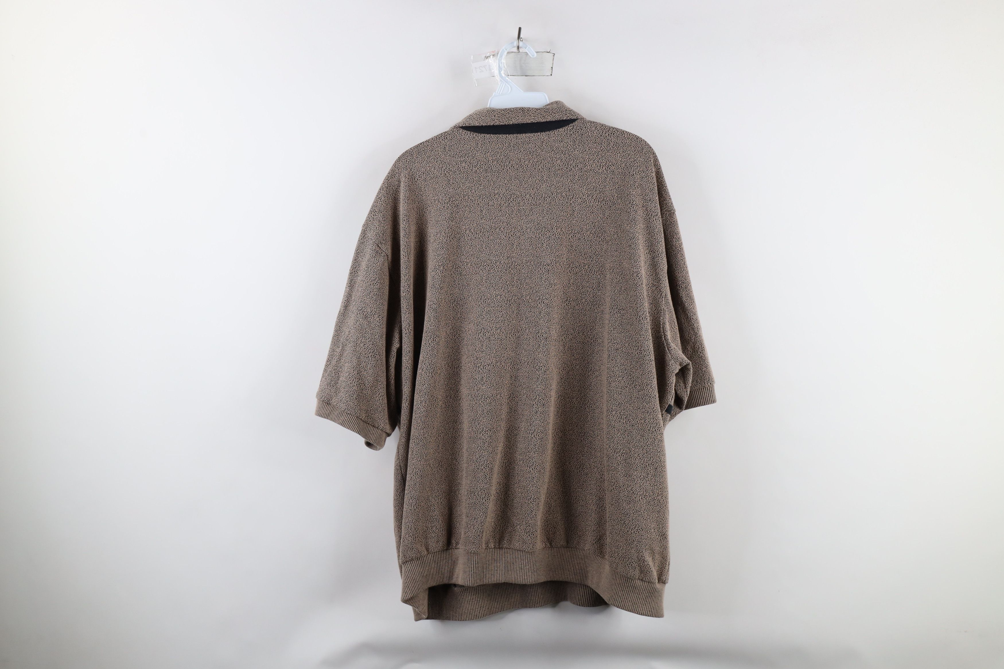 Vintage Vintage 90s Streetwear Collared Pullover Polo Shirt Beige Size US XXL / EU 58 / 5 - 9 Thumbnail