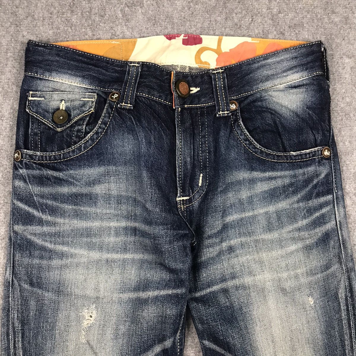 Edwin × Japanese Brand FLARE DENIM😈EDWIN BLUE TRIP DISTRESSED BOOTCUT DENIM PANT Size US 30 / EU 46 - 8 Thumbnail