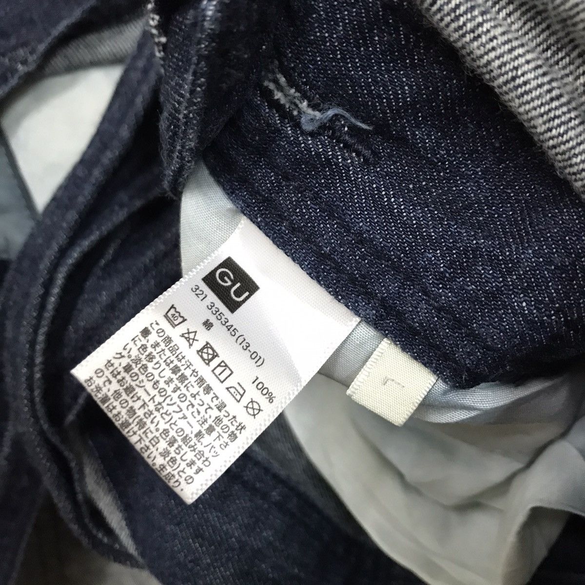 GU Gu Distressed Design Dark Blue Overalls Jeans Suspender Size US 44 / EU 60 - 9 Thumbnail