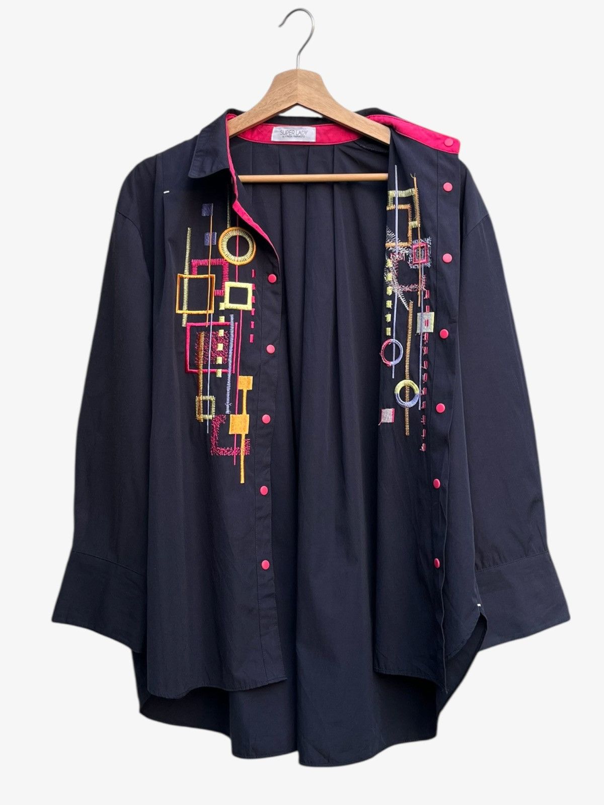 Kansai Yamamoto Super Lady Kansai Yamamoto Abstract Psychedelic Blouse Shirt Size XXL / US 16-18 / IT 52-54 - 3 Thumbnail