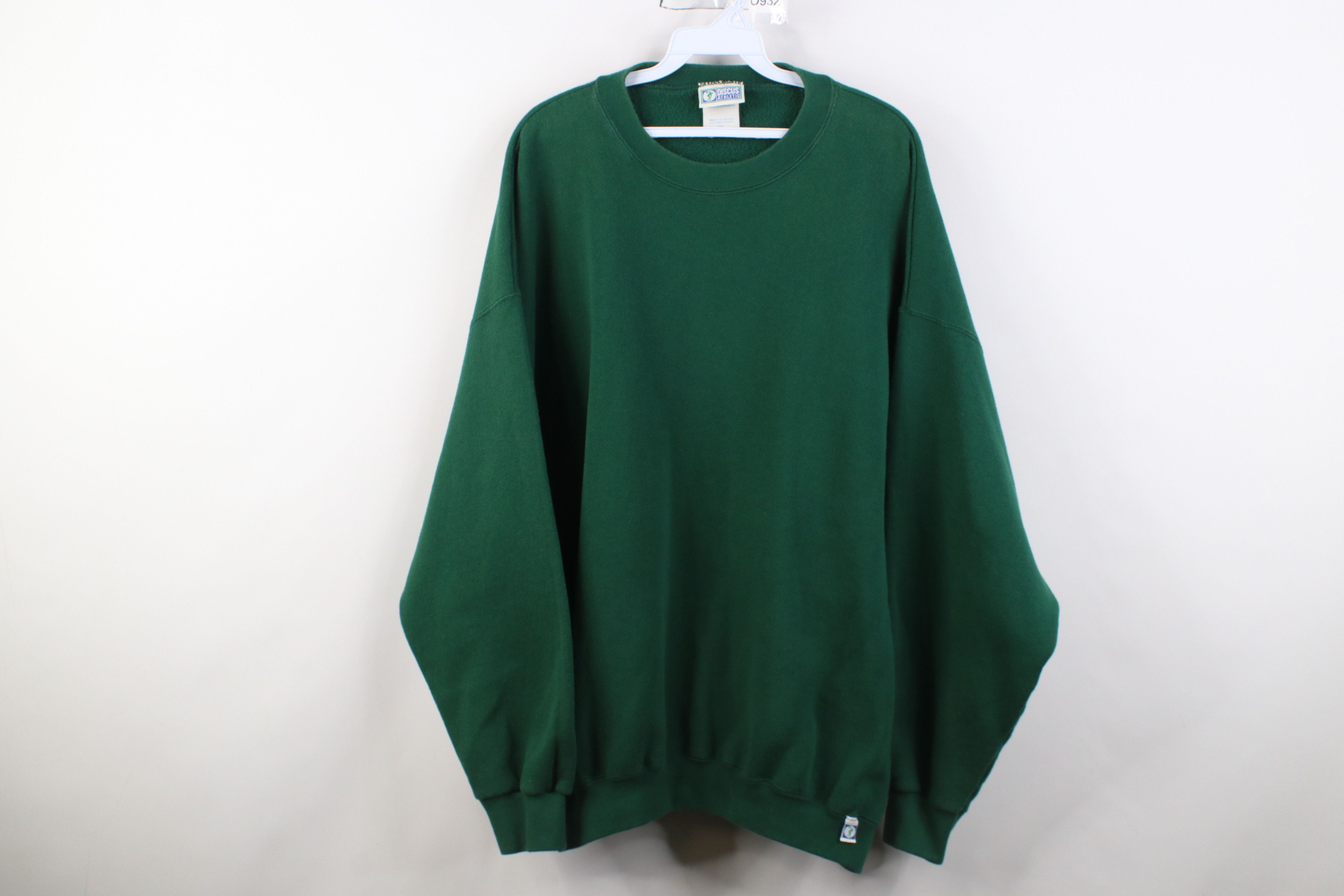 Vintage Vintage 90s Streetwear Heavy Crewneck Sweatshirt Green USA Size US XXL / EU 58 / 5 - 1 Thumbnail