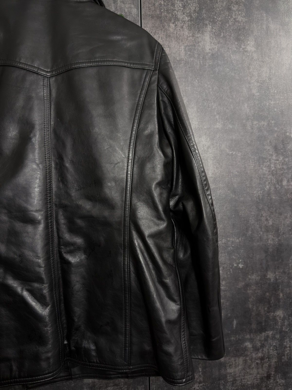Vintage Crazy Vintage 80s Polizei Leather Jacket Schott Hussar Raf Size US L / EU 52-54 / 3 - 17 Thumbnail