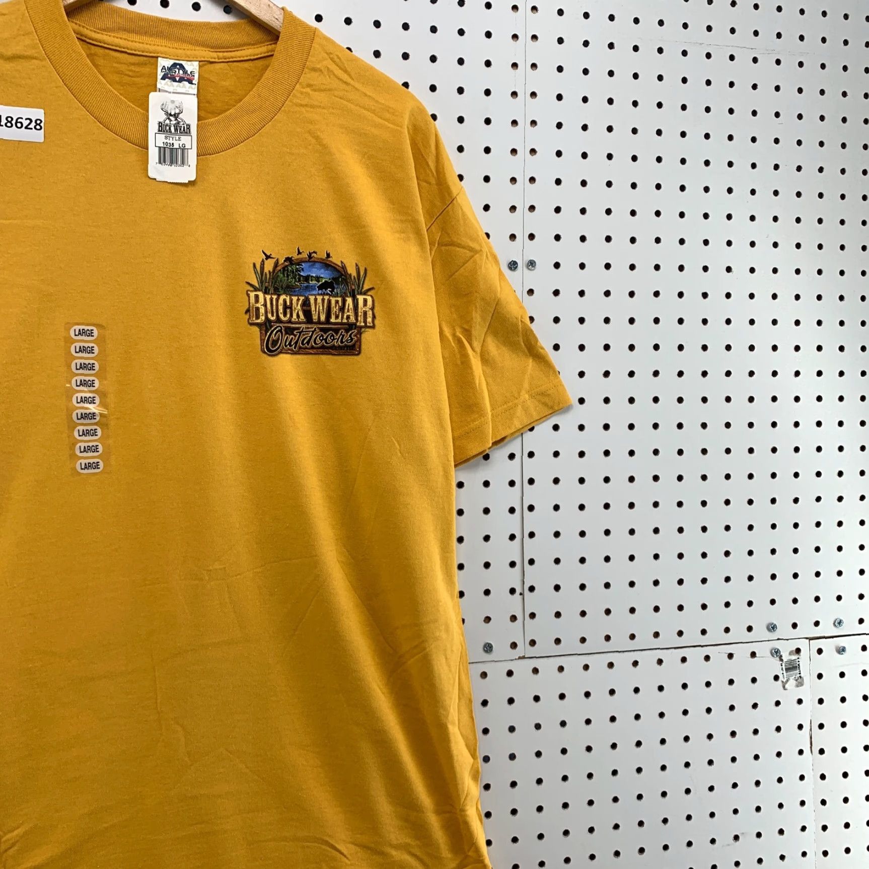 Vintage Buck Wear Outdoors Shirt Yellow Adult Large Fishing Graphic Short Sleeve Size US L / EU 52-54 / 3 - 5 Thumbnail