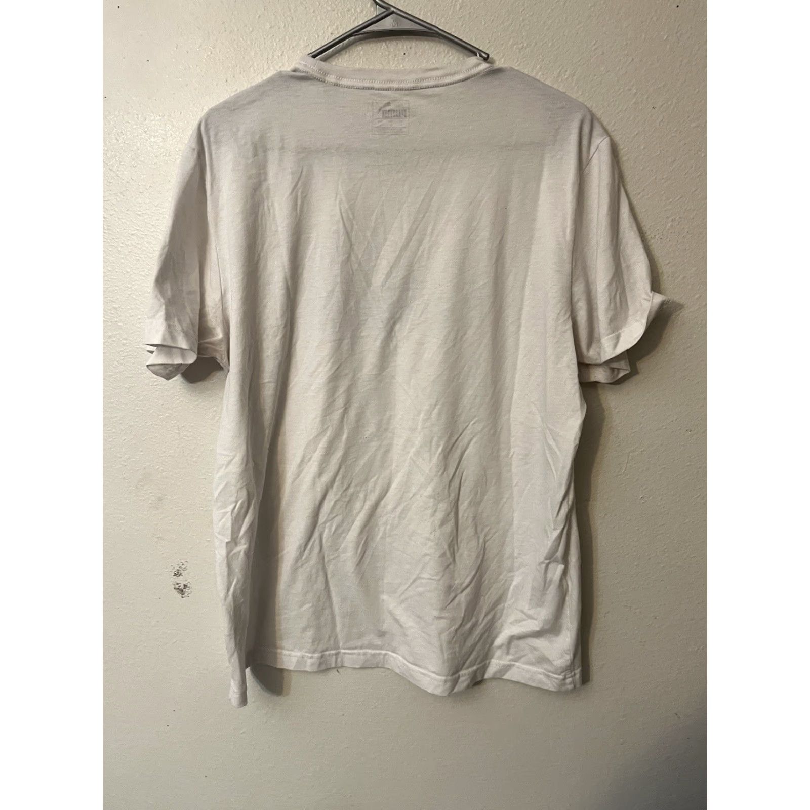 Puma Puma Men T-Shirt Large White Logo Graphic Regular Crew Neck Shirt Adults Mens Size US L / EU 52-54 / 3 - 3 Thumbnail