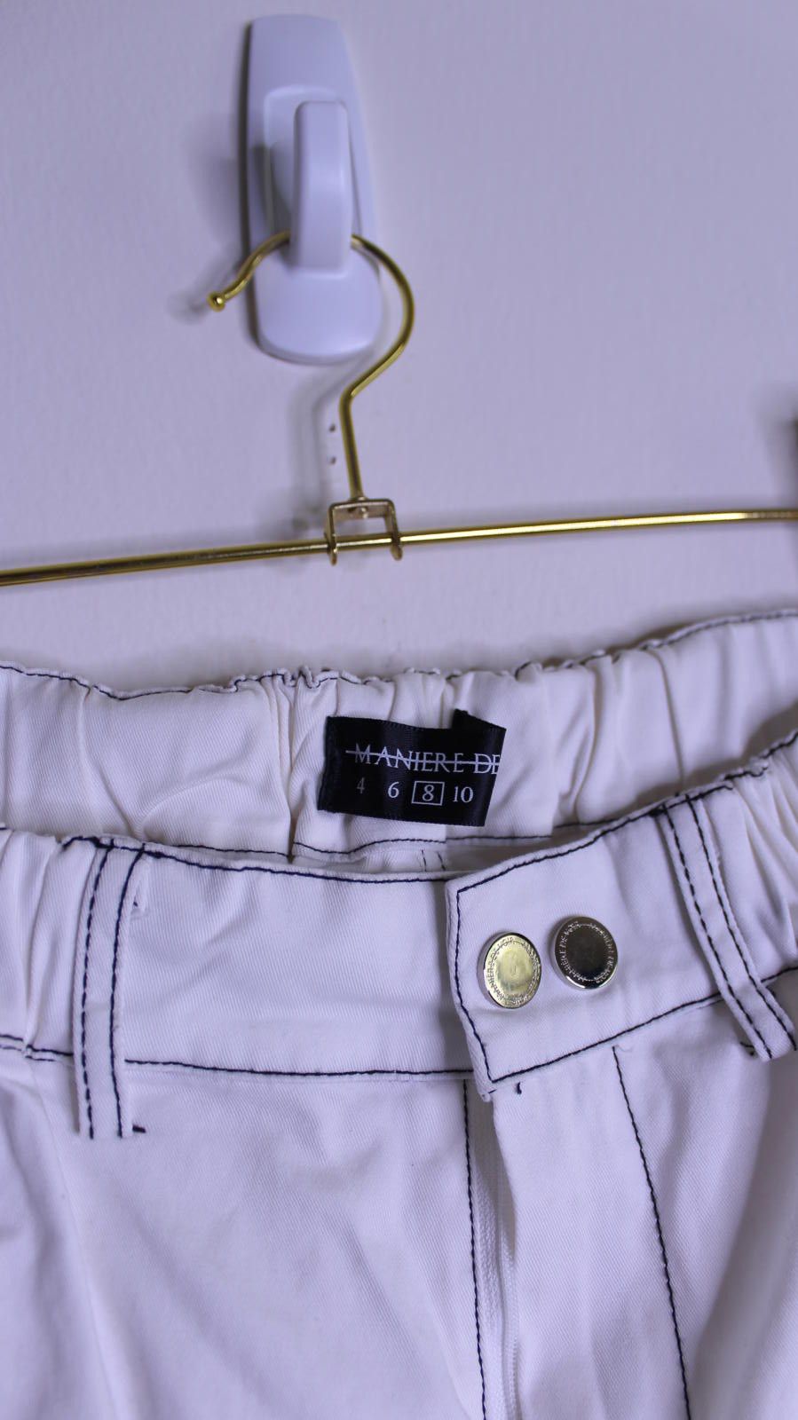 Designer Maniere De Voir White and Black Cargo Joggers - 4 Size 27" / US 4 / IT 40 - 4 Thumbnail