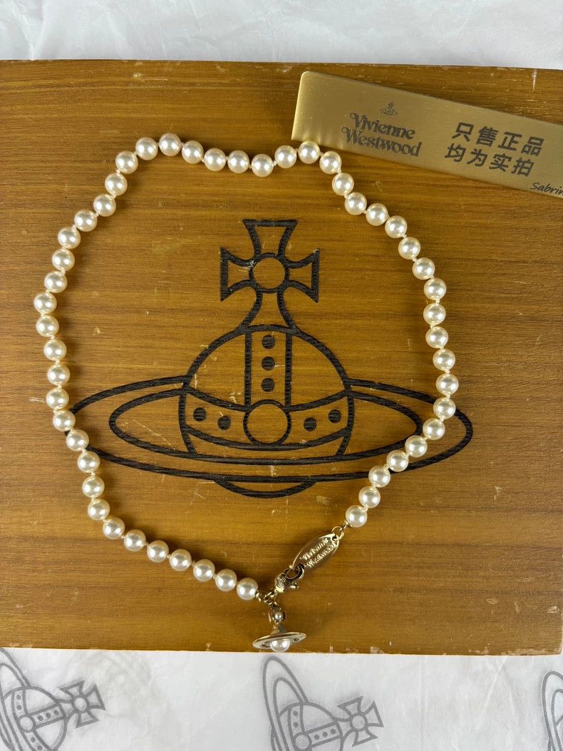 Vivienne Westwood Vivienne Westwood Enamel colored pearl necklace Size ONE SIZE - 3 Thumbnail
