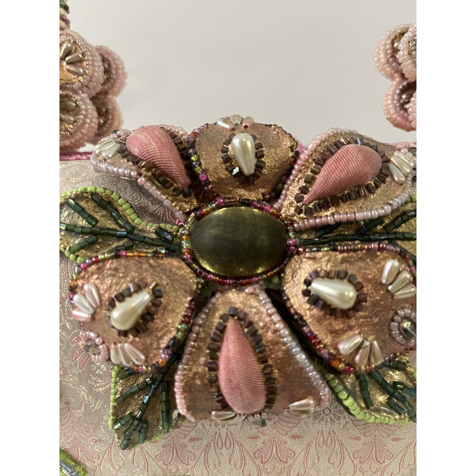 Mary Frances Mary Frances Beaded Floral Handbag With Intricate Embroidery Size ONE SIZE - 6 Thumbnail