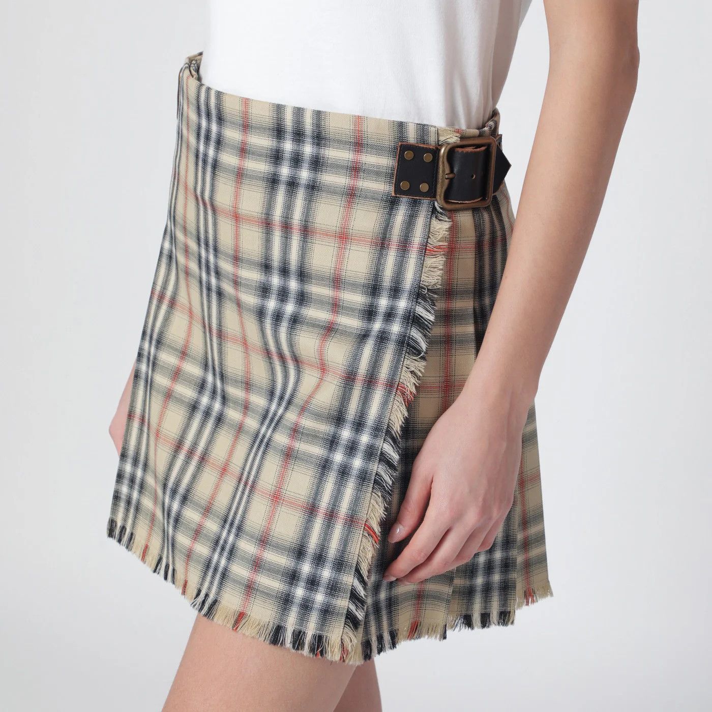 Burberry o1d2blof0426 Wool Mini Skirt in Multicolor Size 28" / US 6 / IT 42 - 4 Thumbnail