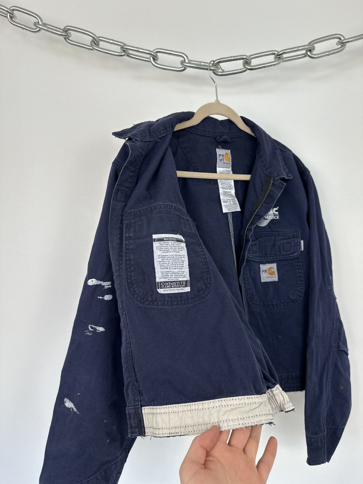 Carhartt Vintage 90s Carhartt Flame Resistant USA Cropped Work Jacket Size US S / EU 44-46 / 1 - 18 Thumbnail