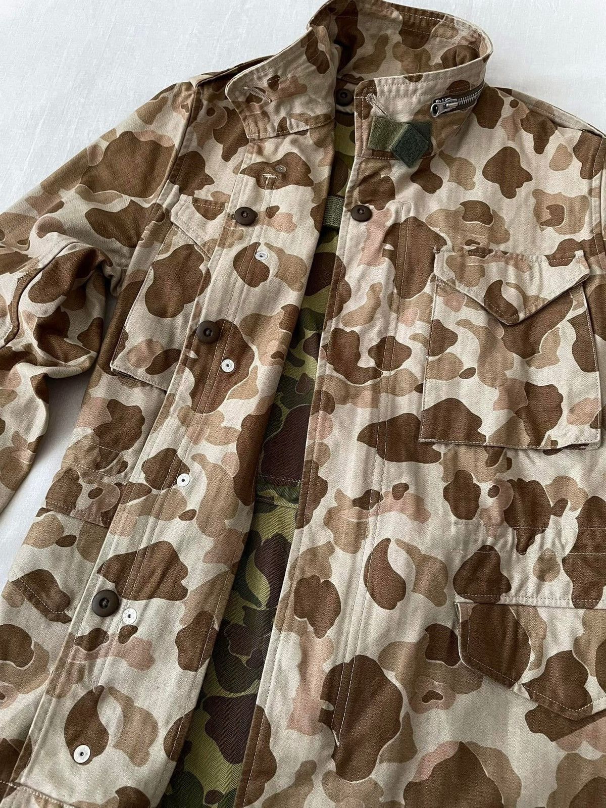 Toyo Enterprises USMC Frogskin Camo HBT Reversible M65 Jacket Japan Repro Size US S / EU 44-46 / 1 - 11 Thumbnail
