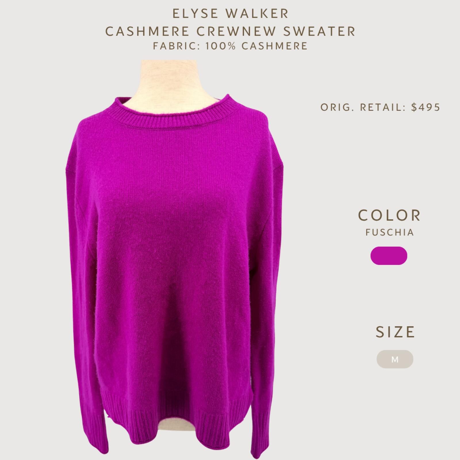 Other Elyse Walker Cashmere Sweater Crewneck Fuchsia M Size M / US 6-8 / IT 42-44 - 2 Thumbnail