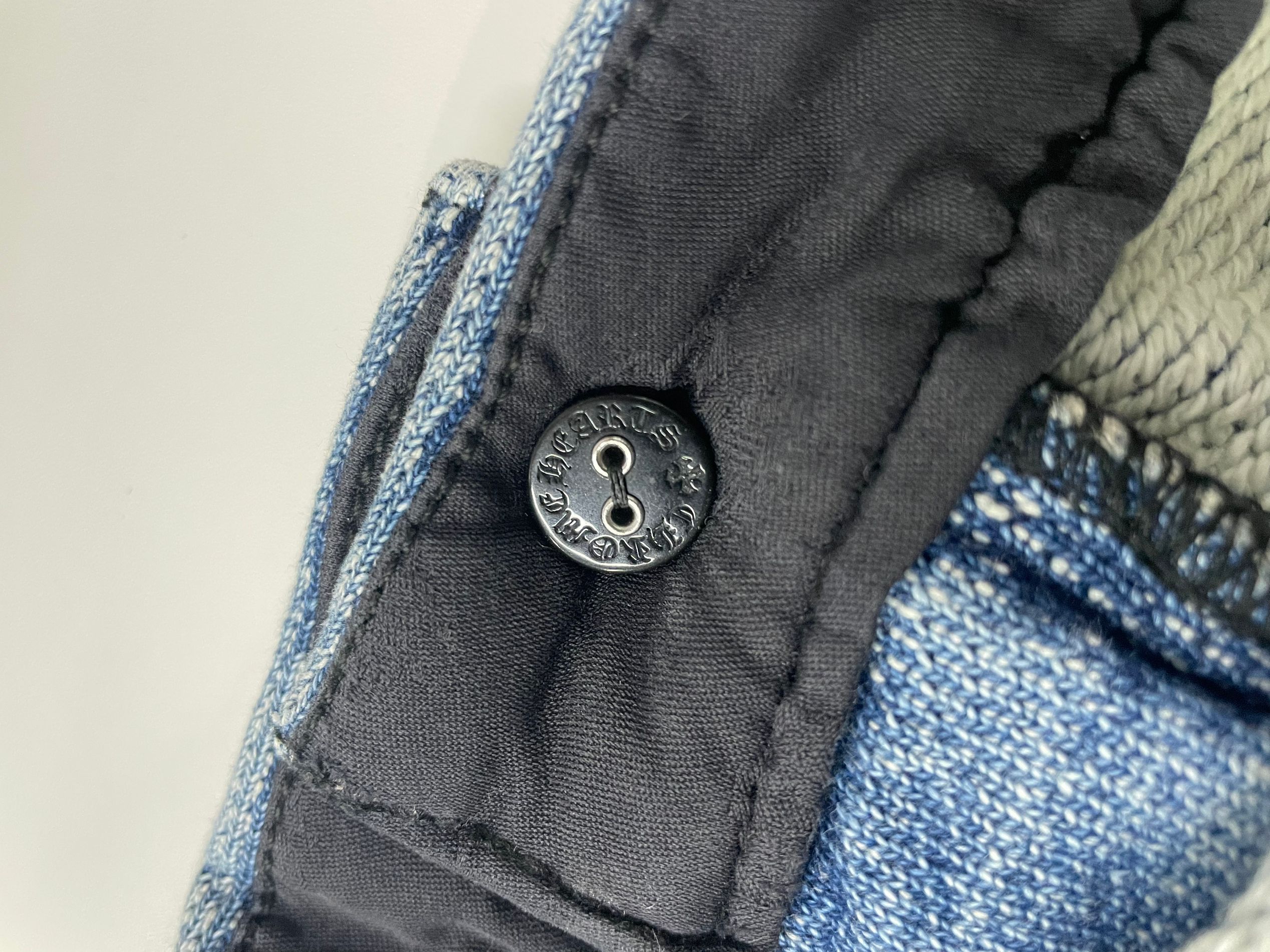 Chrome Hearts Chrome Hearts Heavy Knit Light Wash Denim Sweat Pants Size US 36 / EU 52 - 6 Thumbnail