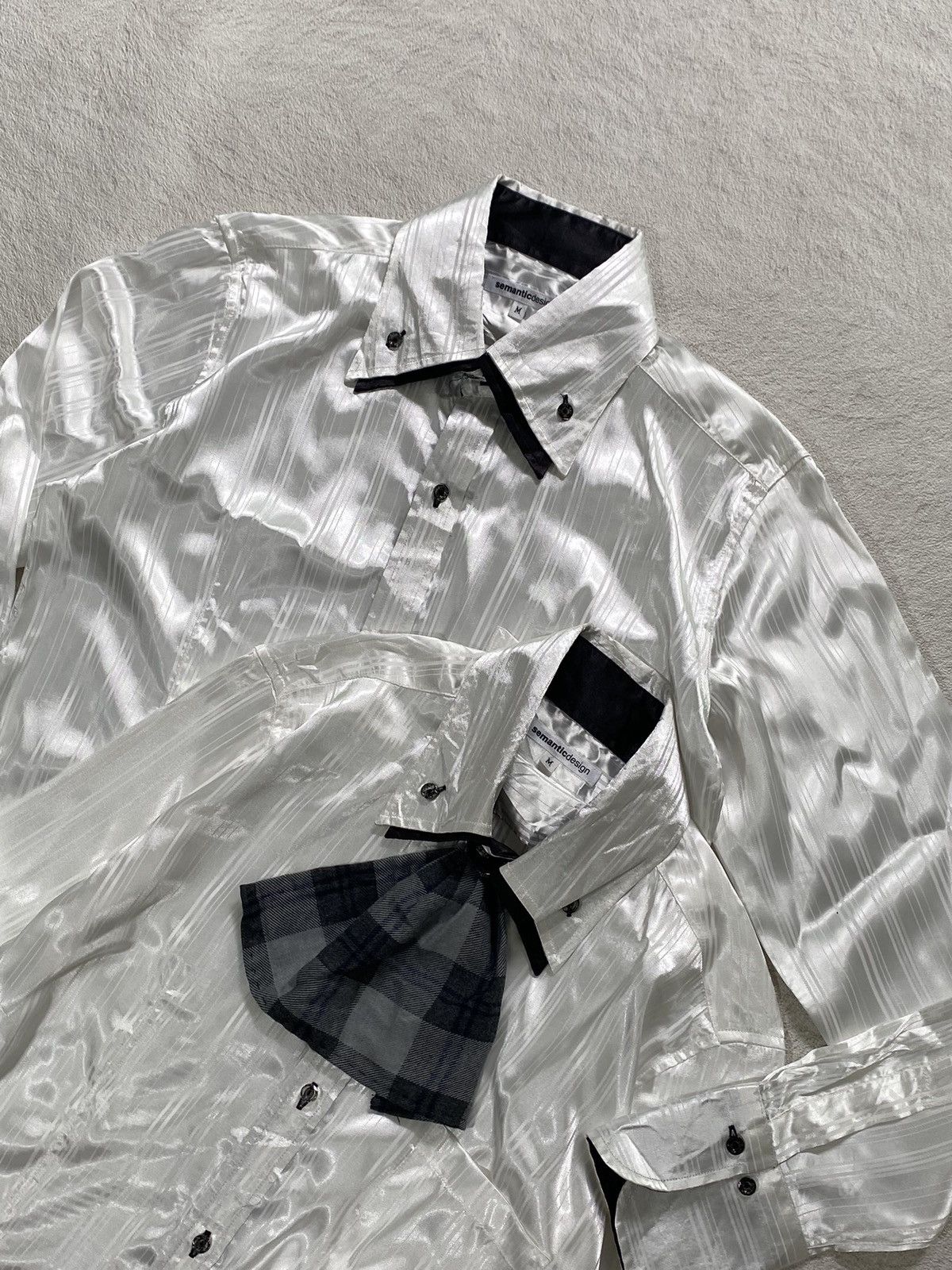 If Six Was Nine BUNDLE❤️‍🔥 Semantic Design White Striped Shirt Size US M / EU 48-50 / 2 - 4 Thumbnail