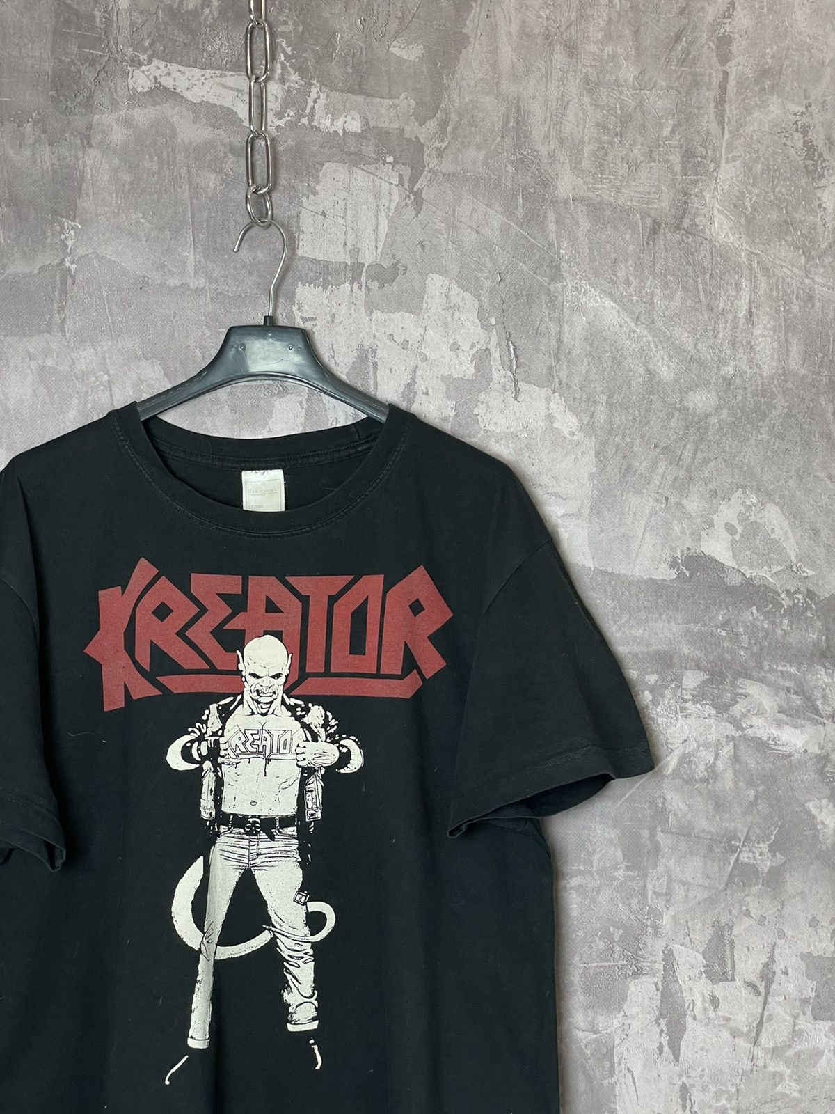 Band Tees Kreator Tee T Shirt 1990s Vintage Black Size US L / EU 52-54 / 3 - 3 Thumbnail