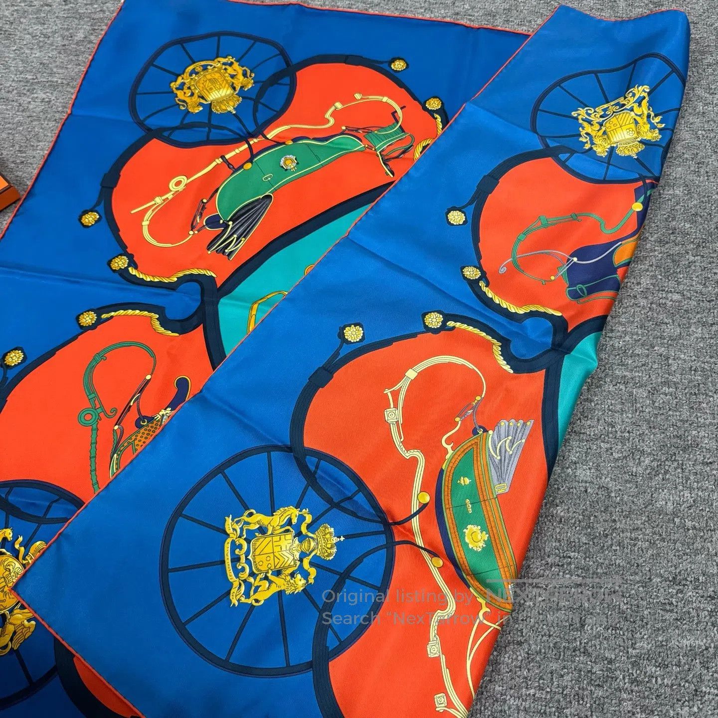 Hermes Hermes Golden carriage, scarf| Size ONE SIZE - 4 Thumbnail