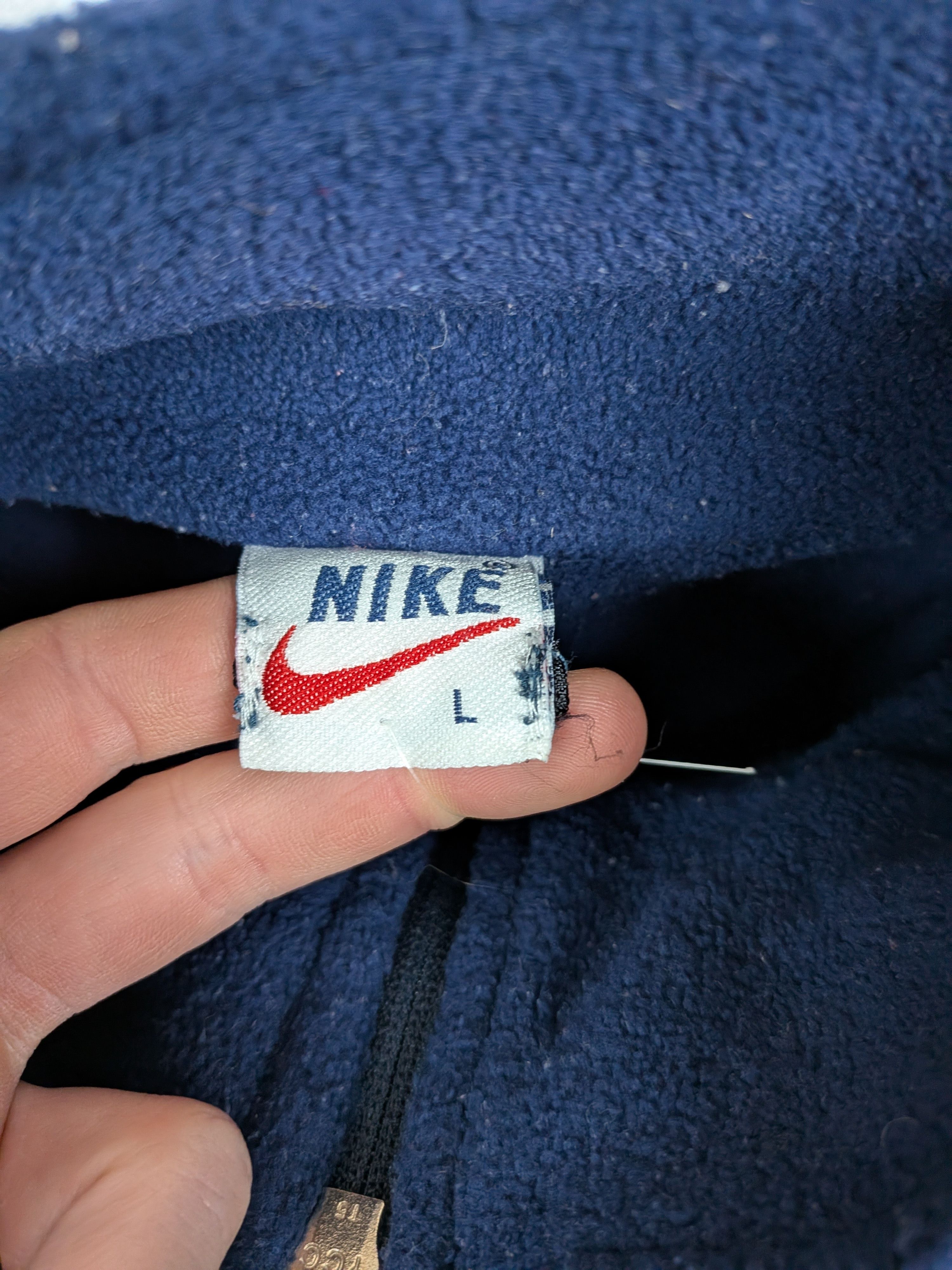 Nike Vintage 80s 90s Nike Navy Fleece Zip-up Pullover L Winter Size US L / EU 52-54 / 3 - 7 Thumbnail