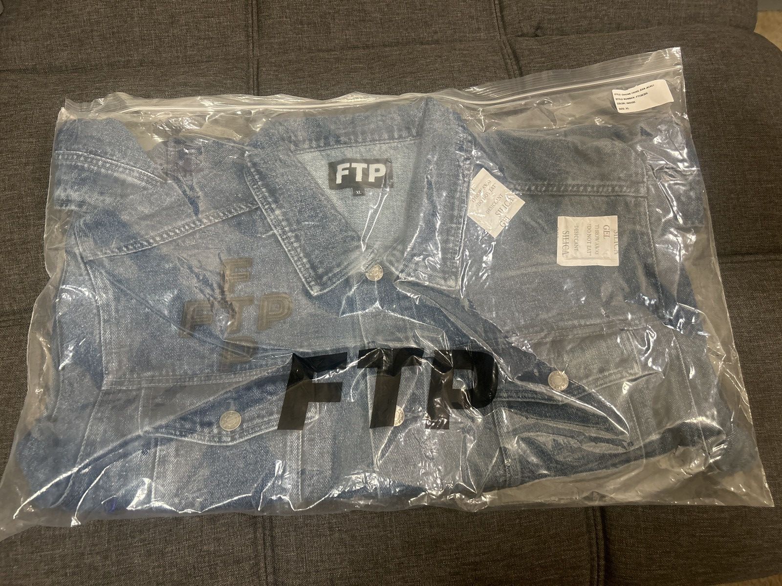 Fuck The Population FTP Cross Logo Denim Trucker Jacket Indigo Size US XL / EU 56 / 4 - 3 Thumbnail