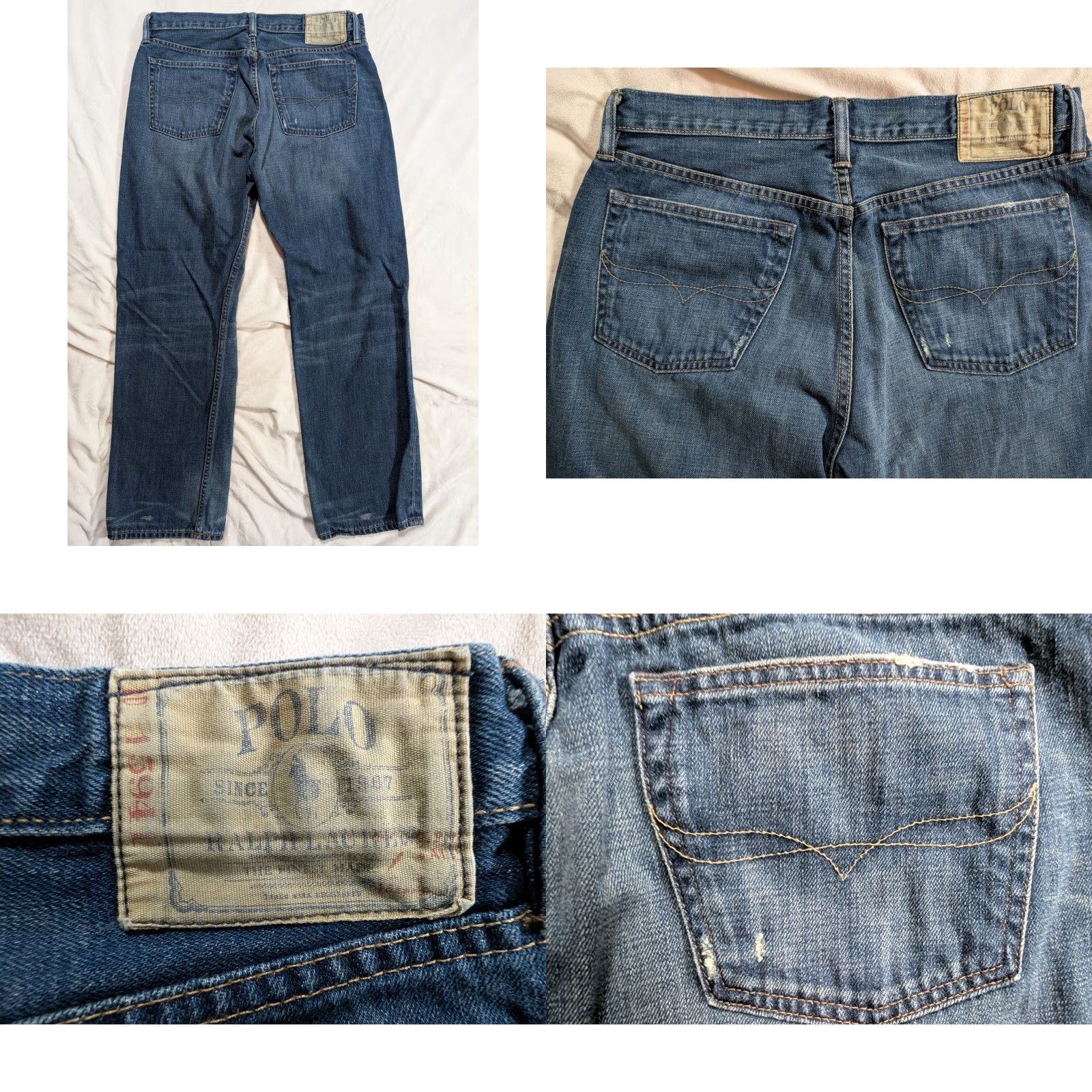 Polo Ralph Lauren Polo Ralph Lauren Jeans Mens 34x30 Blue Denim 867 Classic Fit Medium Wash 5-Pocket Coin Style Straight 100% Cotton Vintage: No Size US S / EU 44-46 / 1 - 8 Thumbnail