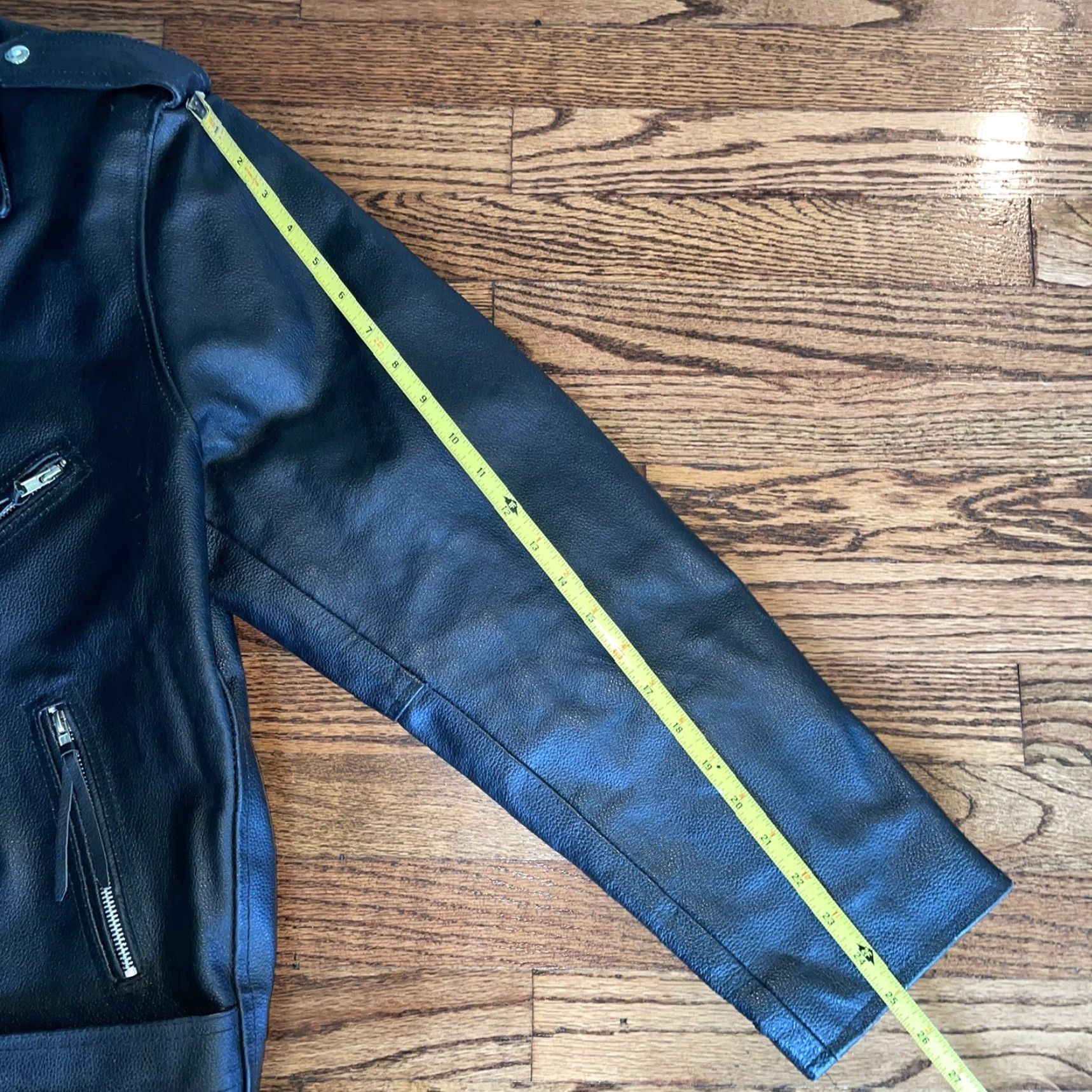 Vintage VINTAGE MAS Leather Black Motorcycle Jacket L Mens Chest 50in Belted Zipper Buckle 80s Biker Moto Jacket Size US L / EU 52-54 / 3 - 4 Thumbnail