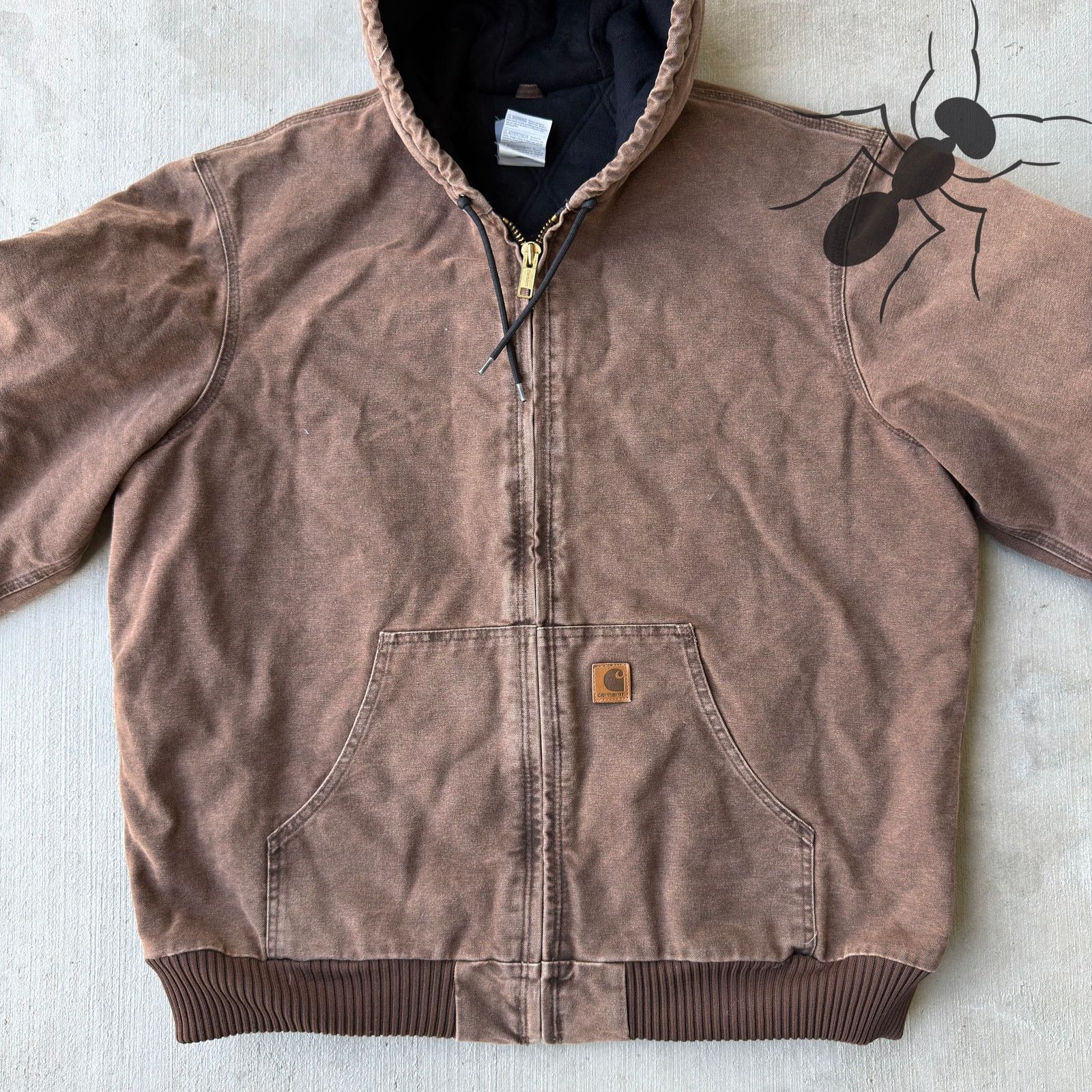 Carhartt × Vintage Carhartt J130 CHT brown hooded work wear jacket Size US XL / EU 56 / 4 - 3 Thumbnail