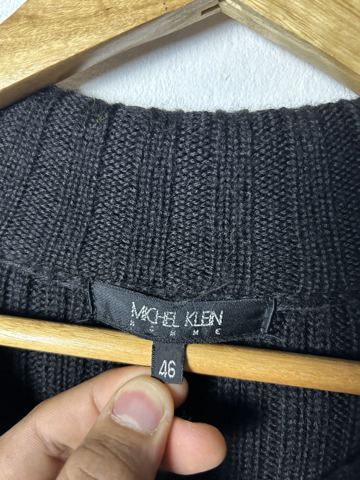 Michel Klein Michel klein homme black half button knitwear goth stye Size XS / US 0-2 / IT 36-38 - 4 Thumbnail