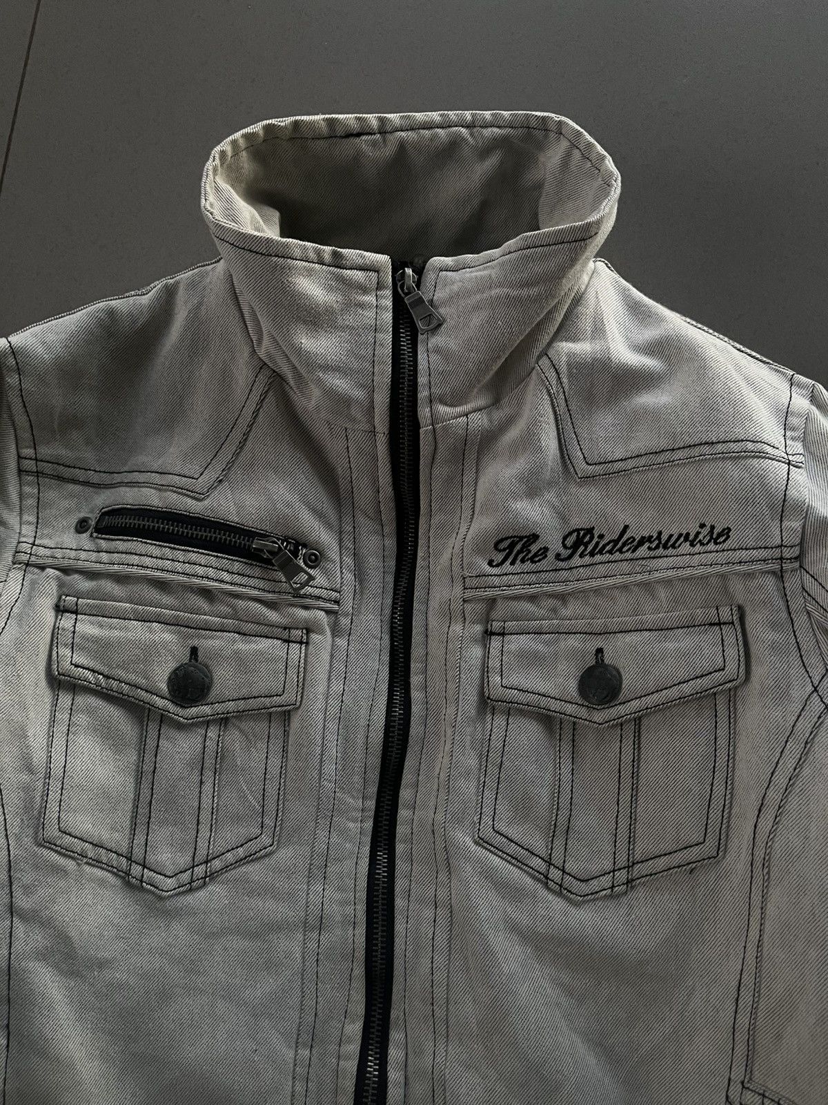 Isamu Katayama Backlash JAPANESE INTHEATTIC BIKERS DENIM JACKET SEDITIONARIES PUNK Size US M / EU 48-50 / 2 - 3 Thumbnail