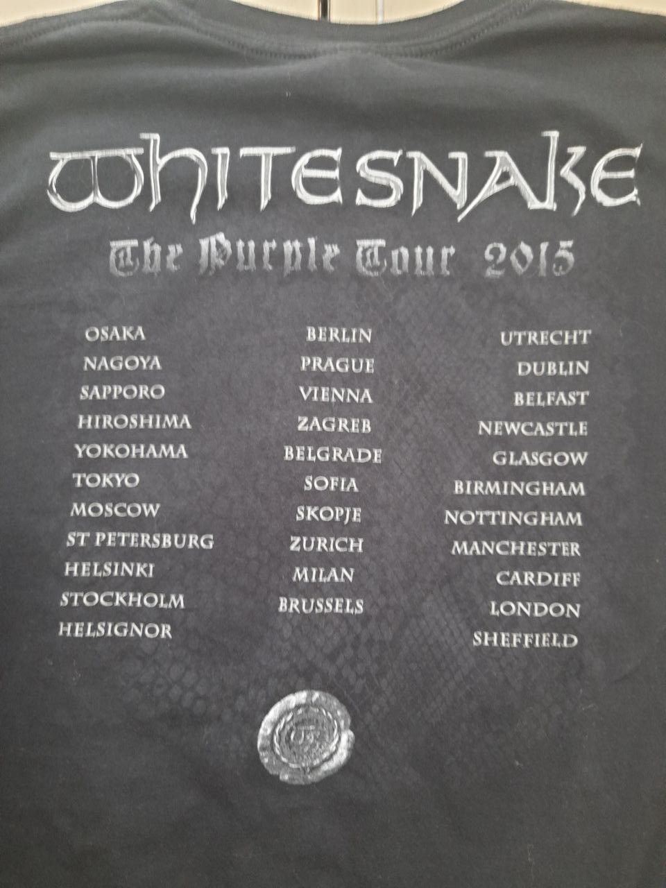Band Tees × Gildan Gildan WhiteSnake The Purple Tour 2015 T-Shirt Size US L / EU 52-54 / 3 - 10 Thumbnail