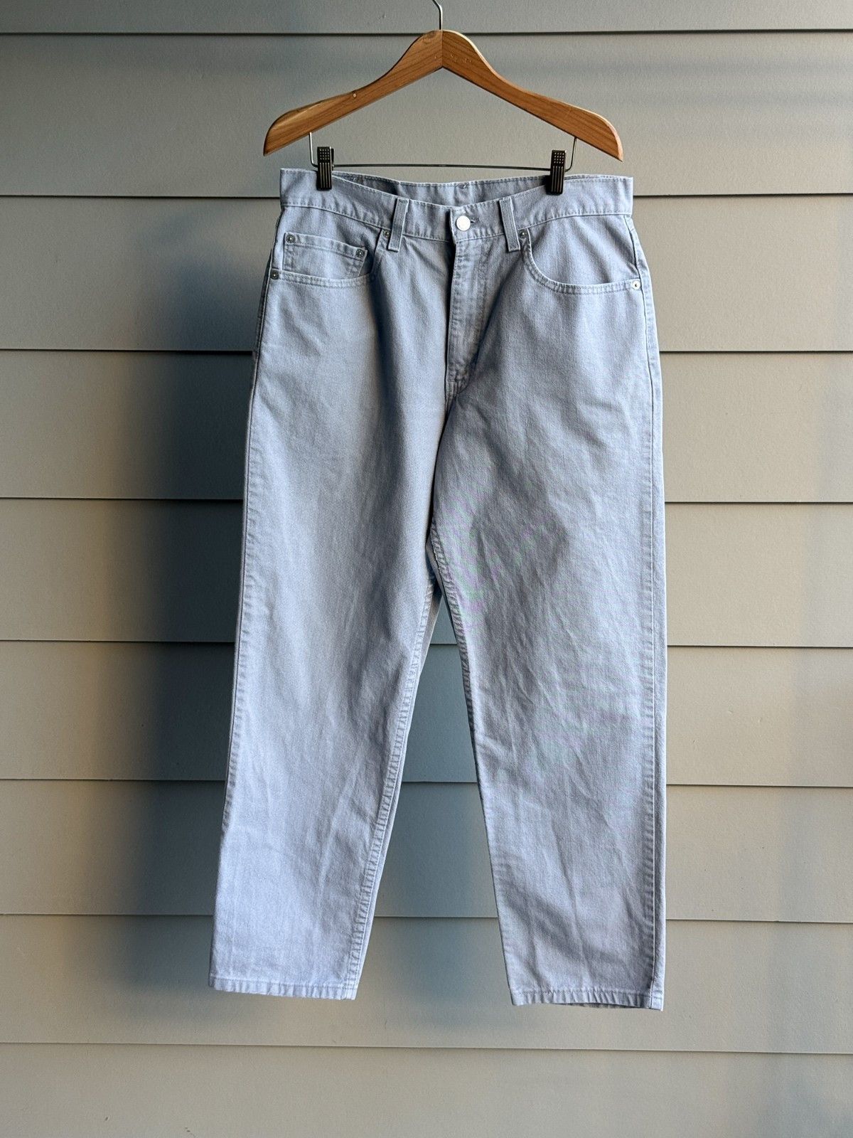 Vintage 90s Levi’s 550 Relaxed Fit Gray Jeans USA 34x30