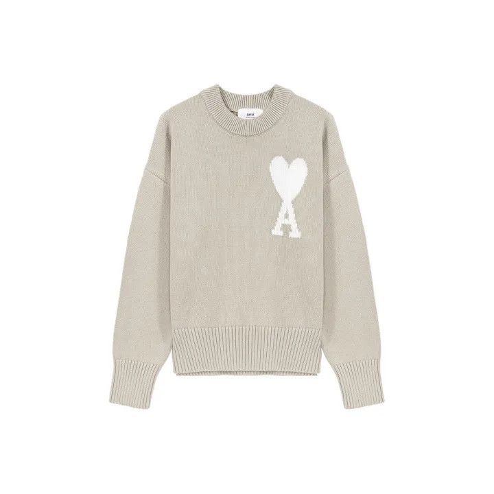 AMI AMIPARIS Heart Logo Casual Knitted Sweater 0079 Size US M / EU 48-50 / 2 - 1 Thumbnail