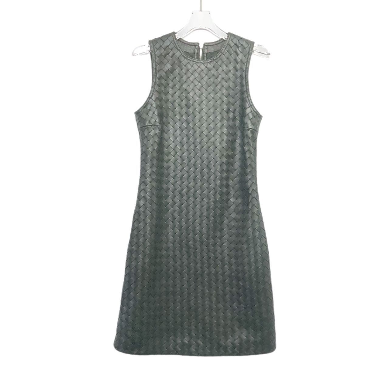 Bottega Veneta Bottega Veneta Solid Color Zip Sleeveless Dress K26WX Size S / US 4 / IT 40 - 1 Thumbnail
