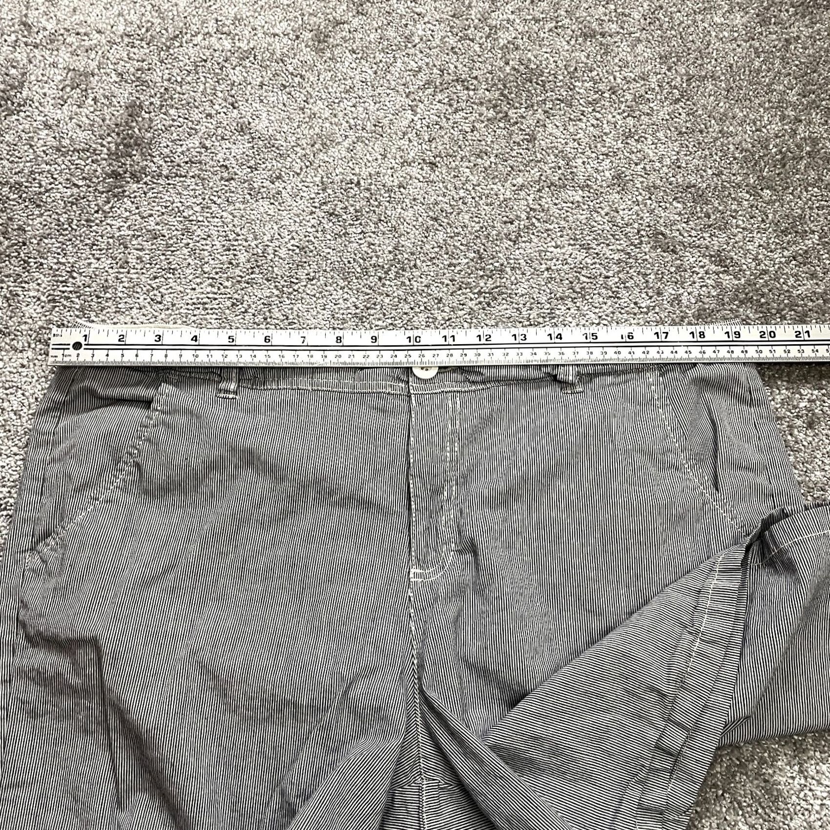 Faded Glory Faded Glory Bermuda Shorts Womens 18 Blue Striped Pockets High Rise Knit Shorts Casual Summer 18 Womens Size 40" / US 18 - 5 Thumbnail